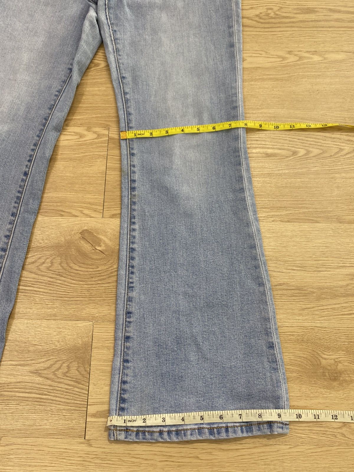 GU GU Japanese Brand Blue Faded Style Flare Jeans Size US 29 - 14 Thumbnail