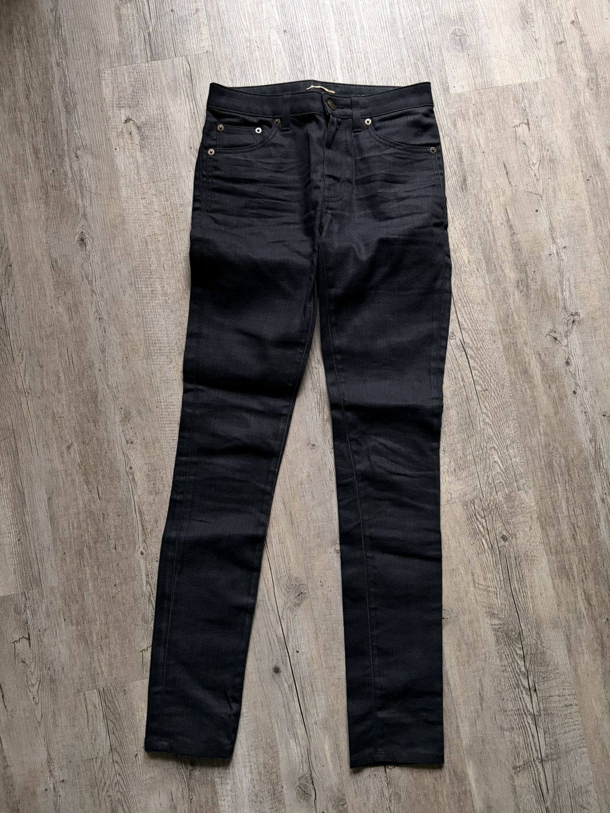 Saint Laurent Paris Saint Laurent d05 high waist black denim pants Size 26" / US 2 / IT 38 - 1 Thumbnail
