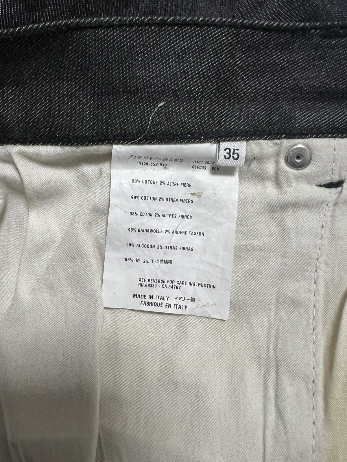 Prada Black prada jeans denim pants xxl Size US 35 - 4 Thumbnail