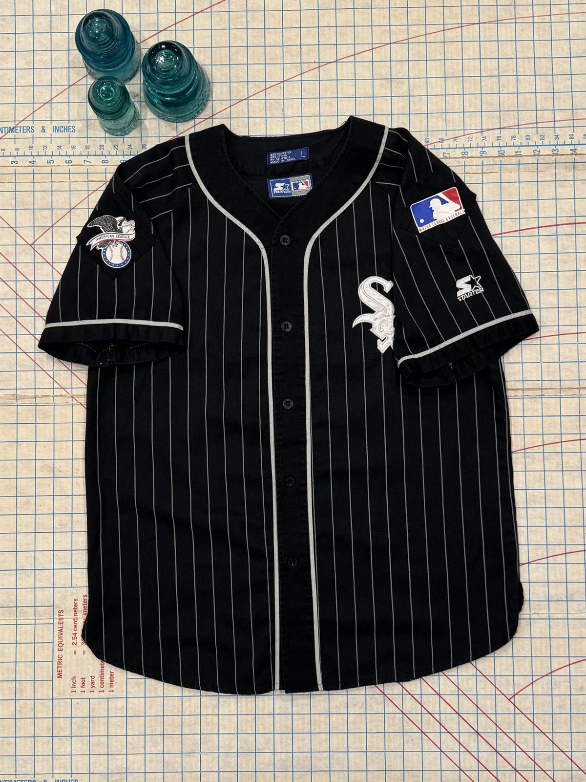 Starter Vintage Starter Chicago White Sox Pinstriped Baseball Jersey Size US L / EU 52-54 / 3 - 4 Thumbnail