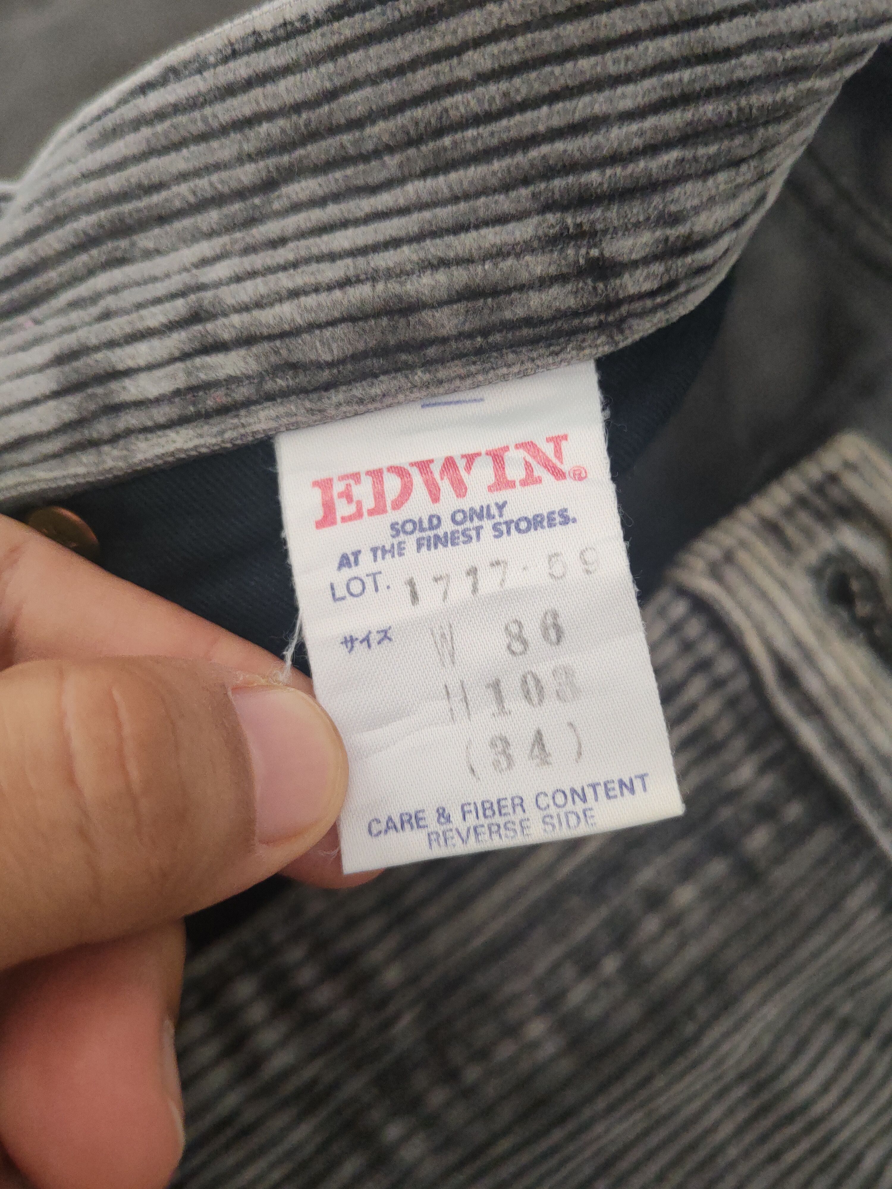 Edwin DL Edwin Dark Gray vintage japan Corduroy Pants #46-865 Size US 32 / EU 48 - 14 Thumbnail