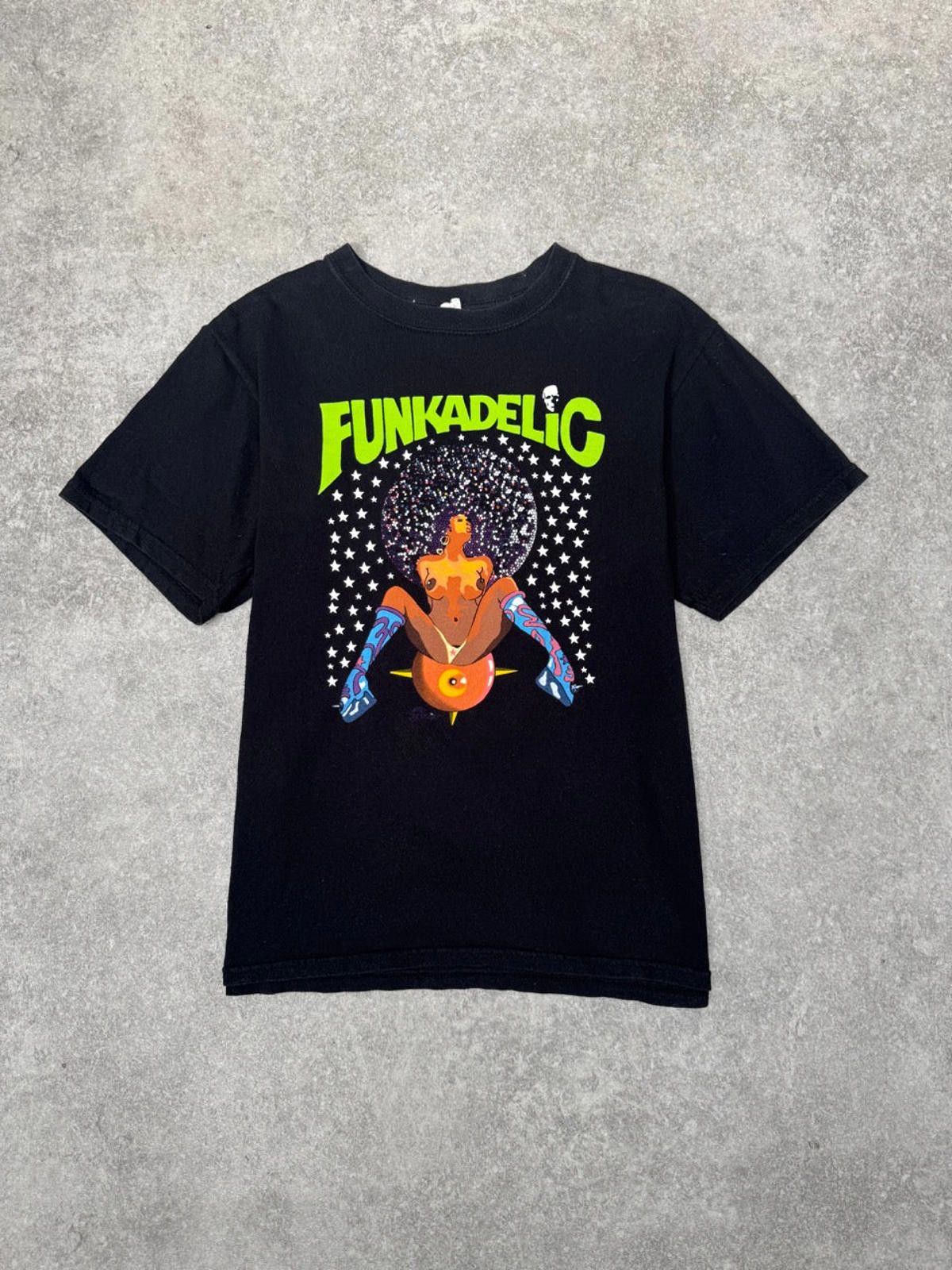 Designer 90s Funkadelic Graphic Black Tee Size ONE SIZE - 1 Thumbnail