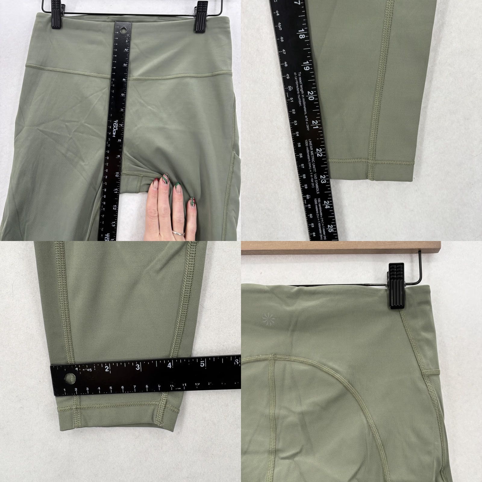 Athleta Athleta Leggings Womens Small Green Pockets 7/8 Tight Stash Pocket Gym & Training Size 28" / US 6 / IT 42 - 8 Thumbnail