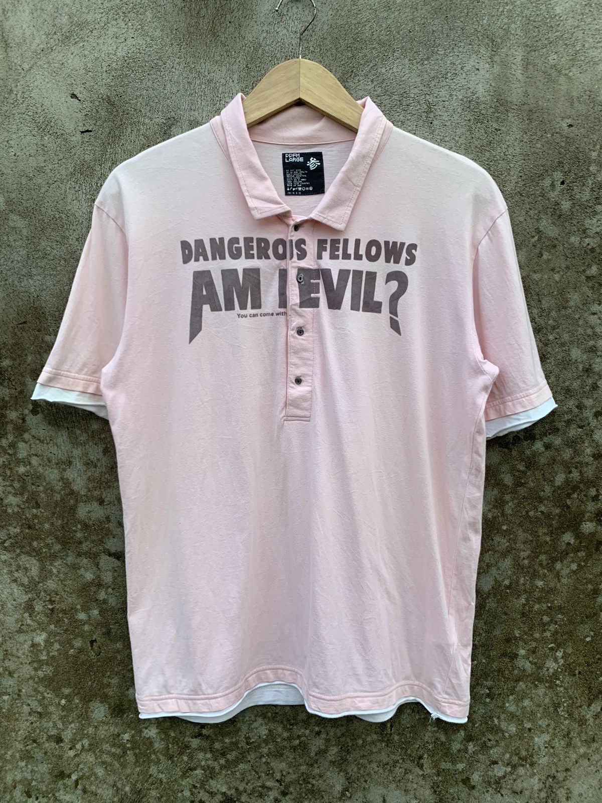PPFM Y2k PPFM dangerous fellows am i evil ? double layer polos Size US L / EU 52-54 / 3 - 2 Thumbnail