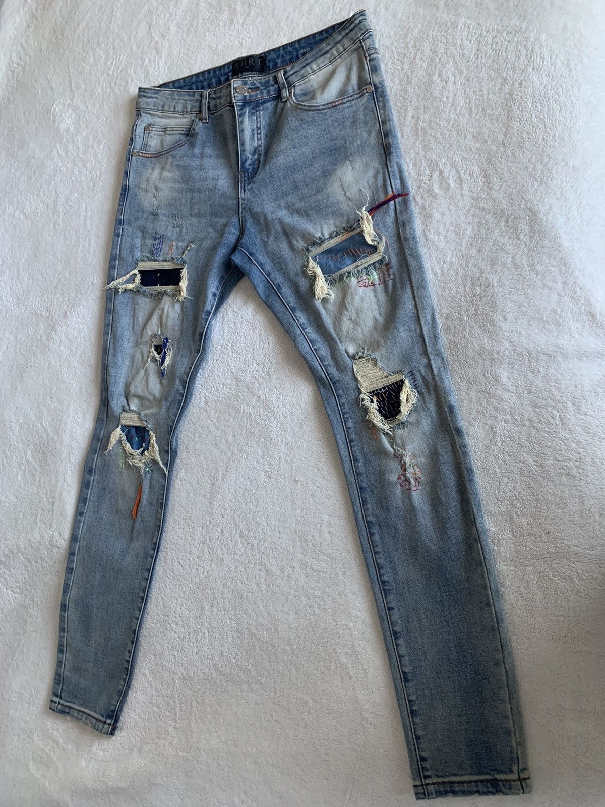 image of Thrt Orange Stitch Jeans in Blue, Men's (Size 34)