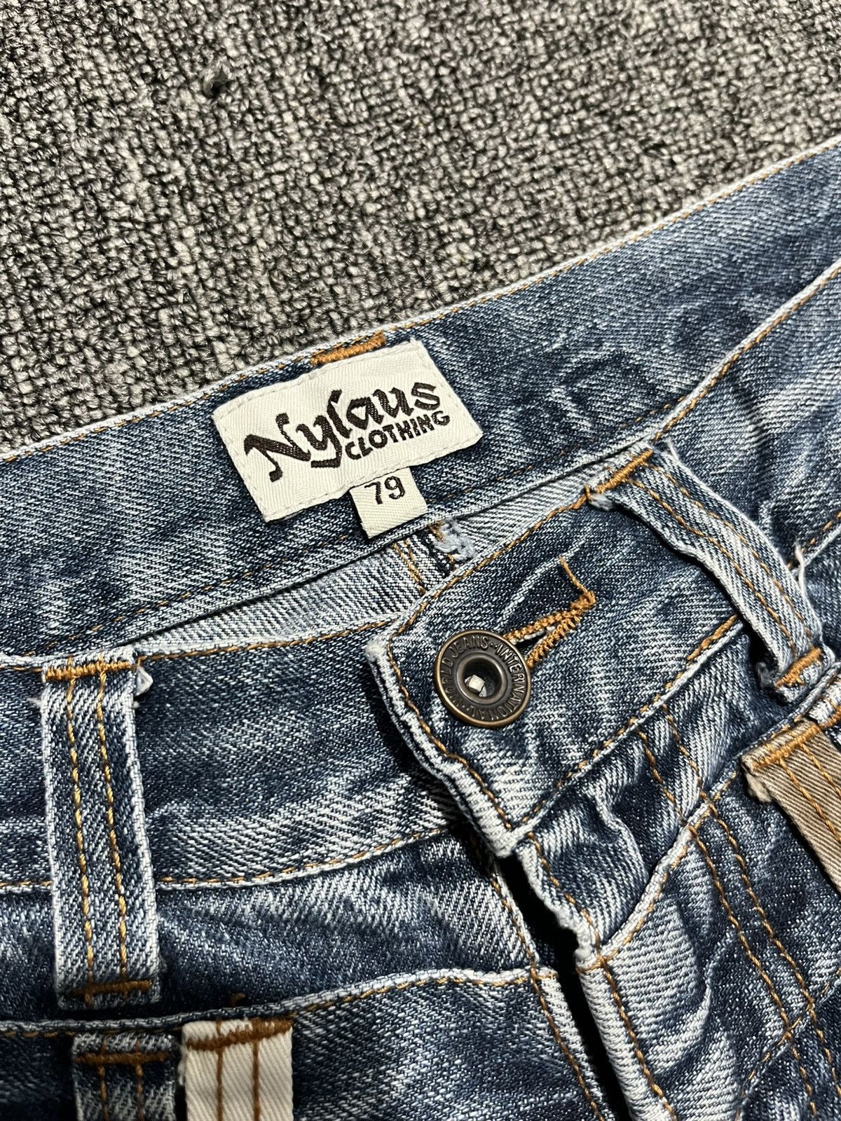 PPFM 2000s nylaus double waist jeans y2k mudwash lgb kmrii Size US 31 - 7 Thumbnail