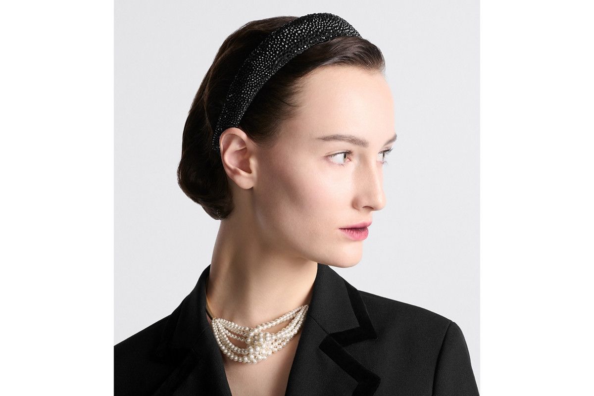 Dior o1w1db10326 Size:OS/Dior Band Headband in Black Size ONE SIZE - 4 Thumbnail