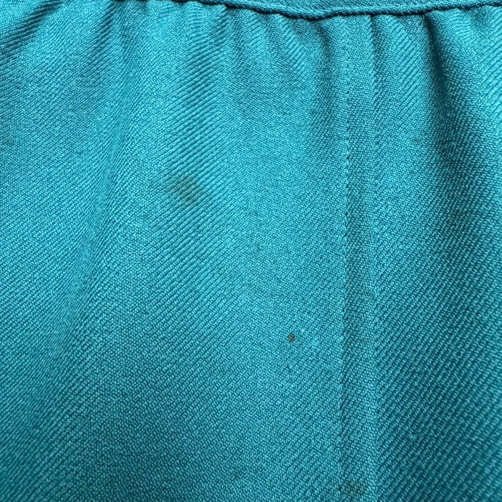Vintage VINTAGE Haberdashery 90s 2 Piece Suit Set Blazer Skirt Womens 10 Teal Blue Size 32" / US 10 / IT 46 - 6 Thumbnail