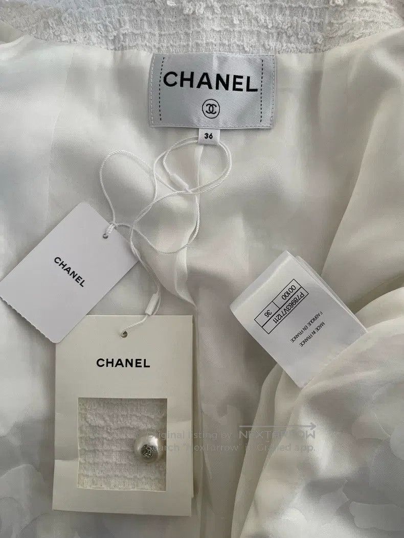 Chanel Chanel 25p white pearl jacket Size XS / US 0-2 / IT 36-38 - 4 Thumbnail