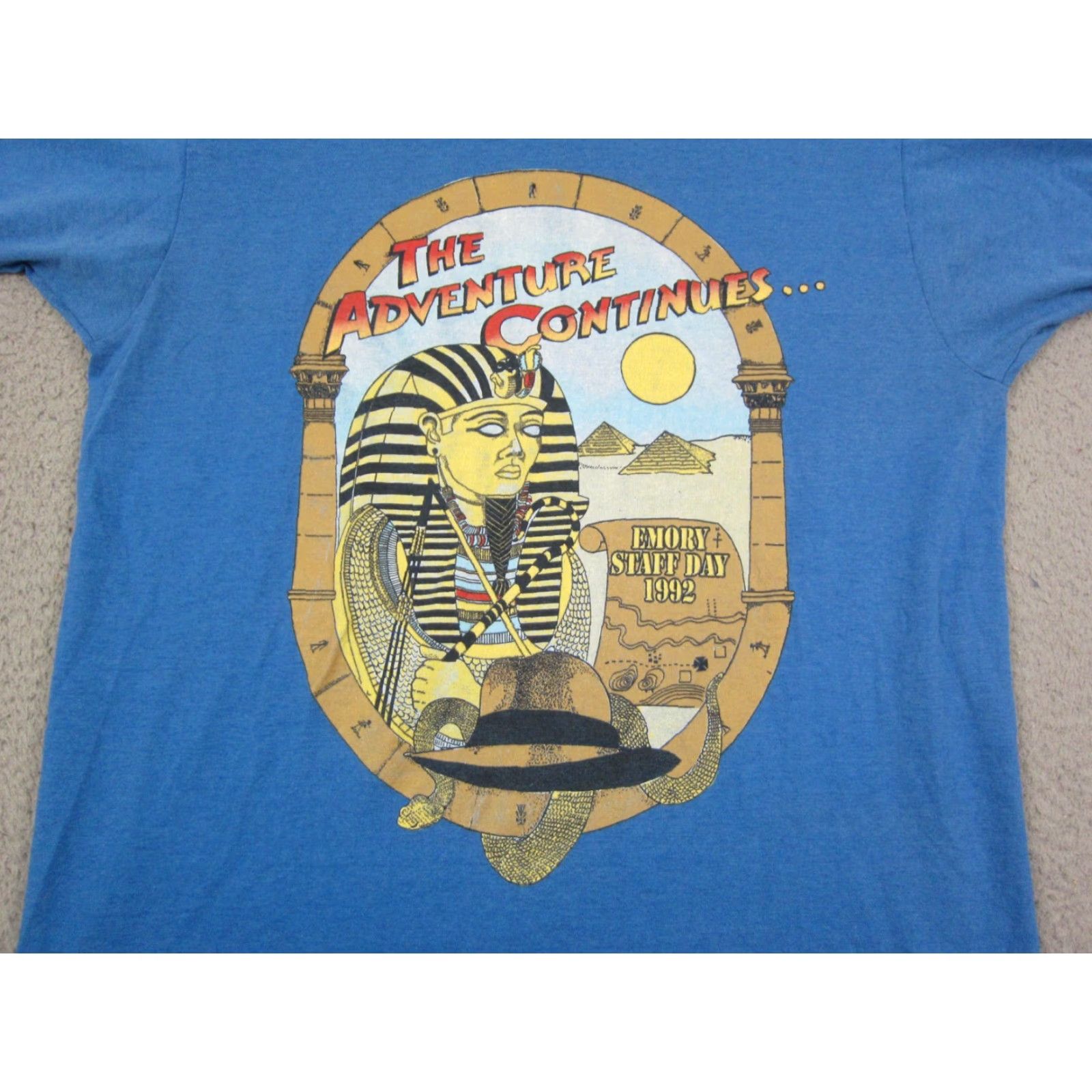 Vintage Vintage Screen Stars Giza Shirt Mens L Blue 90s Graphic Print Cotton Polyester Crew Neck Short Sleeve T-Shirt Mens Size US L / EU 52-54 / 3 - 2 Thumbnail