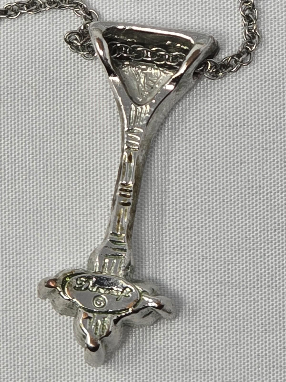 Other Vintage Danecraft Sterling Silver Necklace Chain w Modernist Size ONE SIZE - 2 Thumbnail