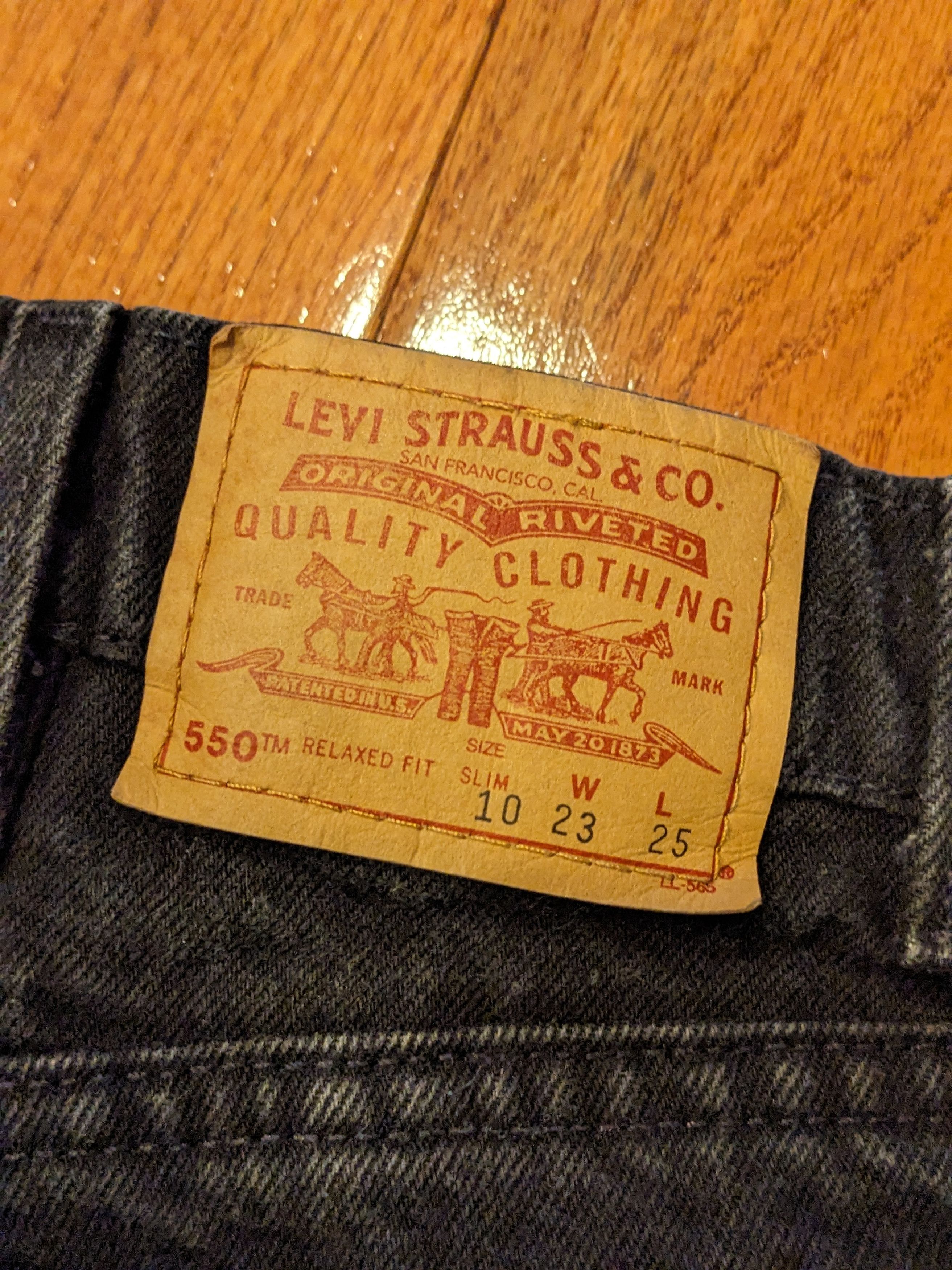 Levi's × Vintage Vintage 90s Levi's 550 Relaxed Kids Slim 10 23 x 25 Denim Size US 26 / EU 42 - 2 Thumbnail