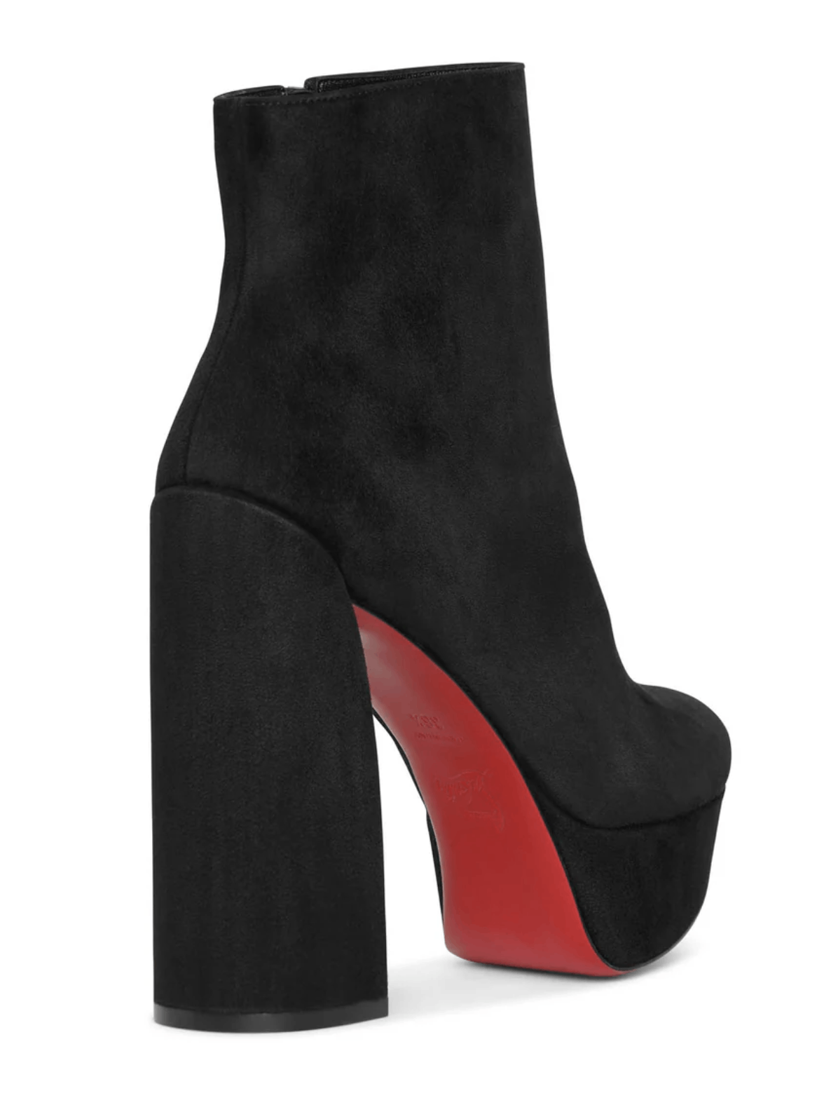 Christian Louboutin Movida Booty 130 Black Suede Platform Block Heel Bootie 37 Size US 7 / IT 37 - 17 Thumbnail