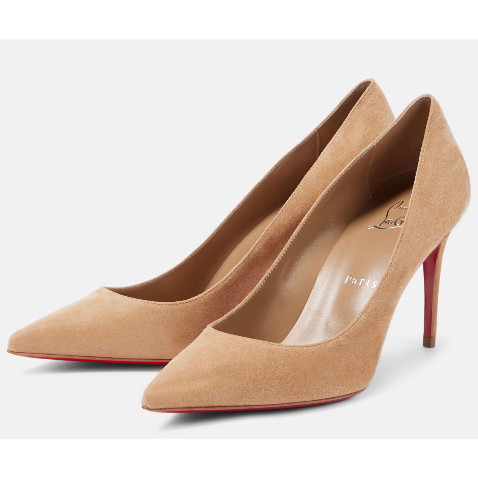 Christian Louboutin C. Louboutin Kate 85 Lionne Beige Suede Pointed Toe Pump 42 Size US 12 / IT 42 - 9 Thumbnail