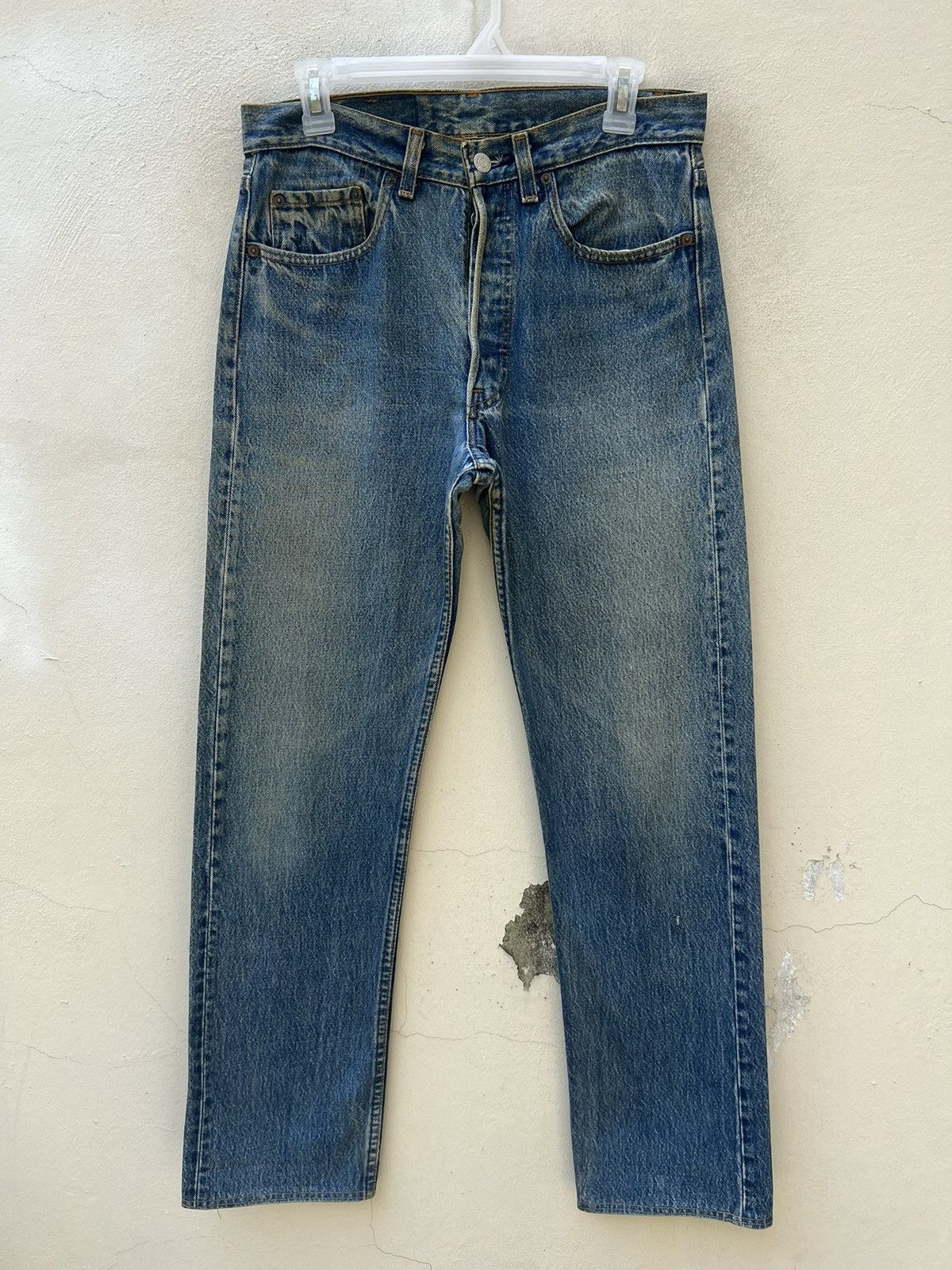 Levi's Vintage 80s Levi’s 501 Distressed Muddy Denim Jeans Size US 31 - 6 Thumbnail
