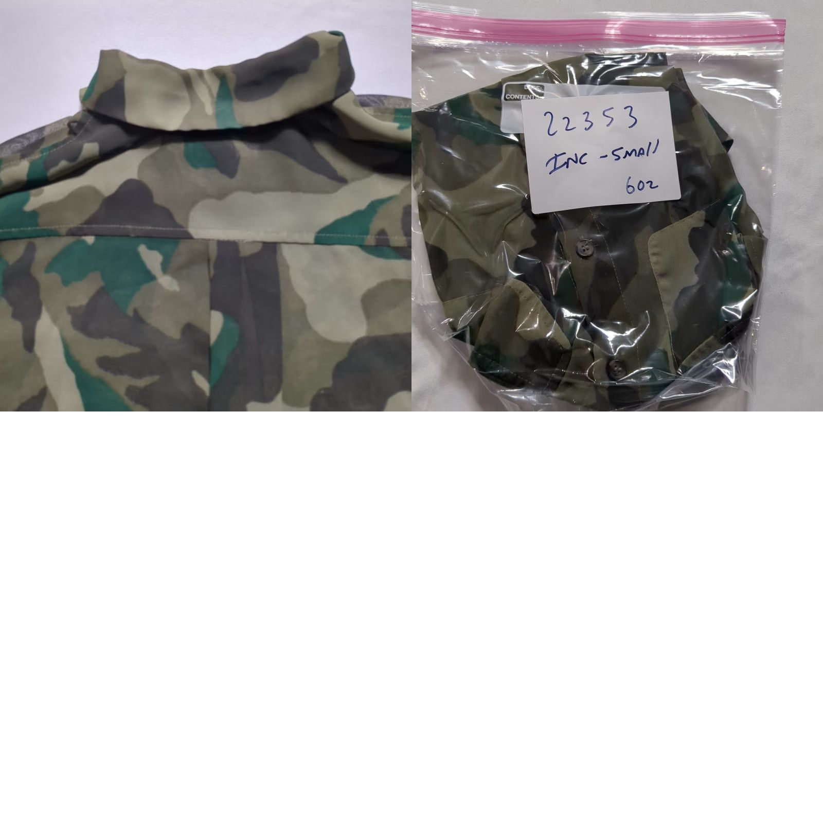 Vintage INC International Concepts Women Shirt Camouflage Button-Down Green Small Semi-Sheer Long Sleeve Button-Up Lightweight Pockets Casual Shirt Womens Size S / US 4 / IT 40 - 9 Thumbnail