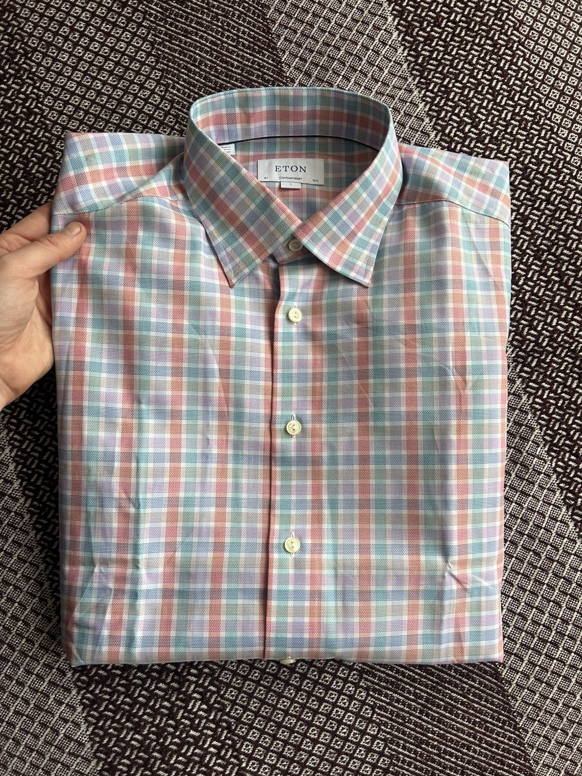Eton Eton Contemporary Luxury Shirt Solid Style Classic Size L Size US L / EU 52-54 / 3 - 12 Thumbnail