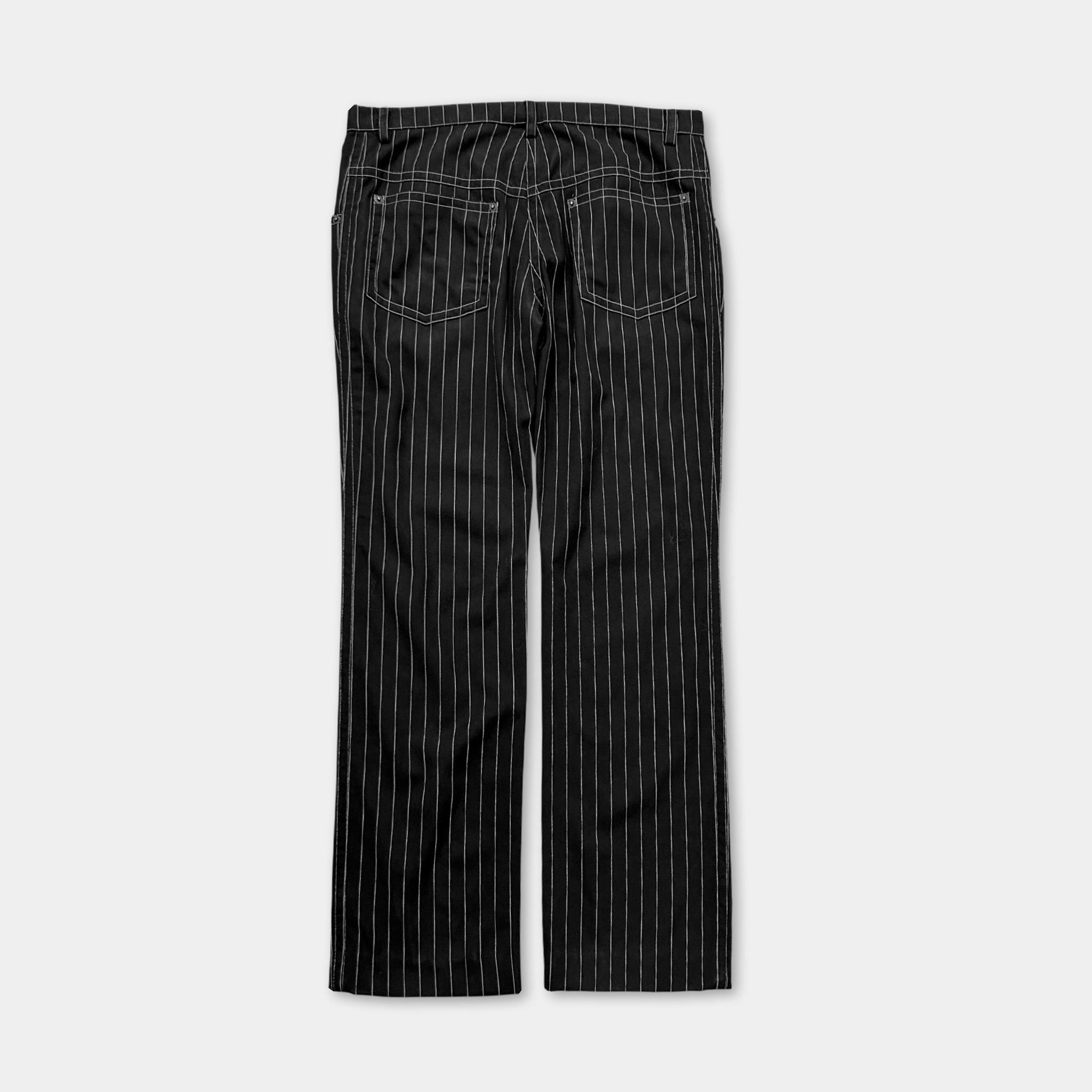 plein sud Plein Sud Black Striped Pants Size 30" / US 8 / IT 44 - 4 Thumbnail
