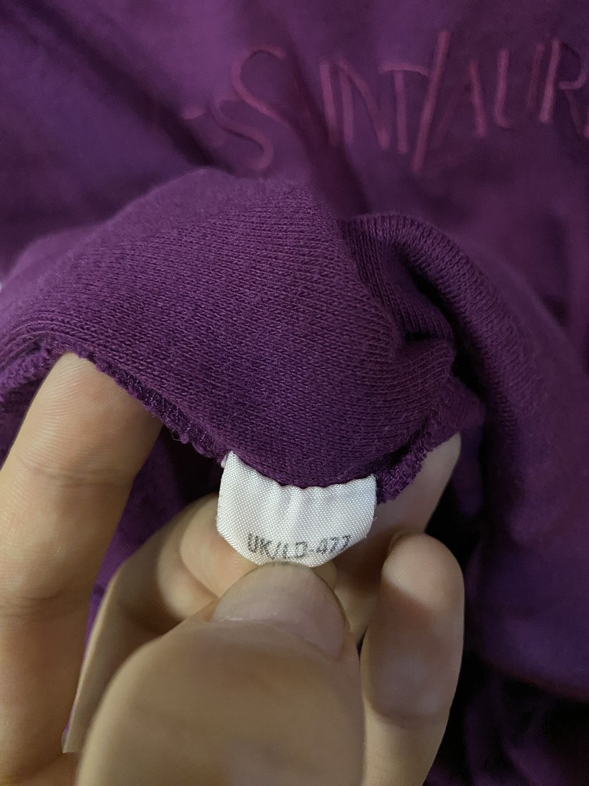Yves Saint Laurent Magenta 90’s YSL Sweatshirt Big Logo Size US L / EU 52-54 / 3 - 11 Thumbnail