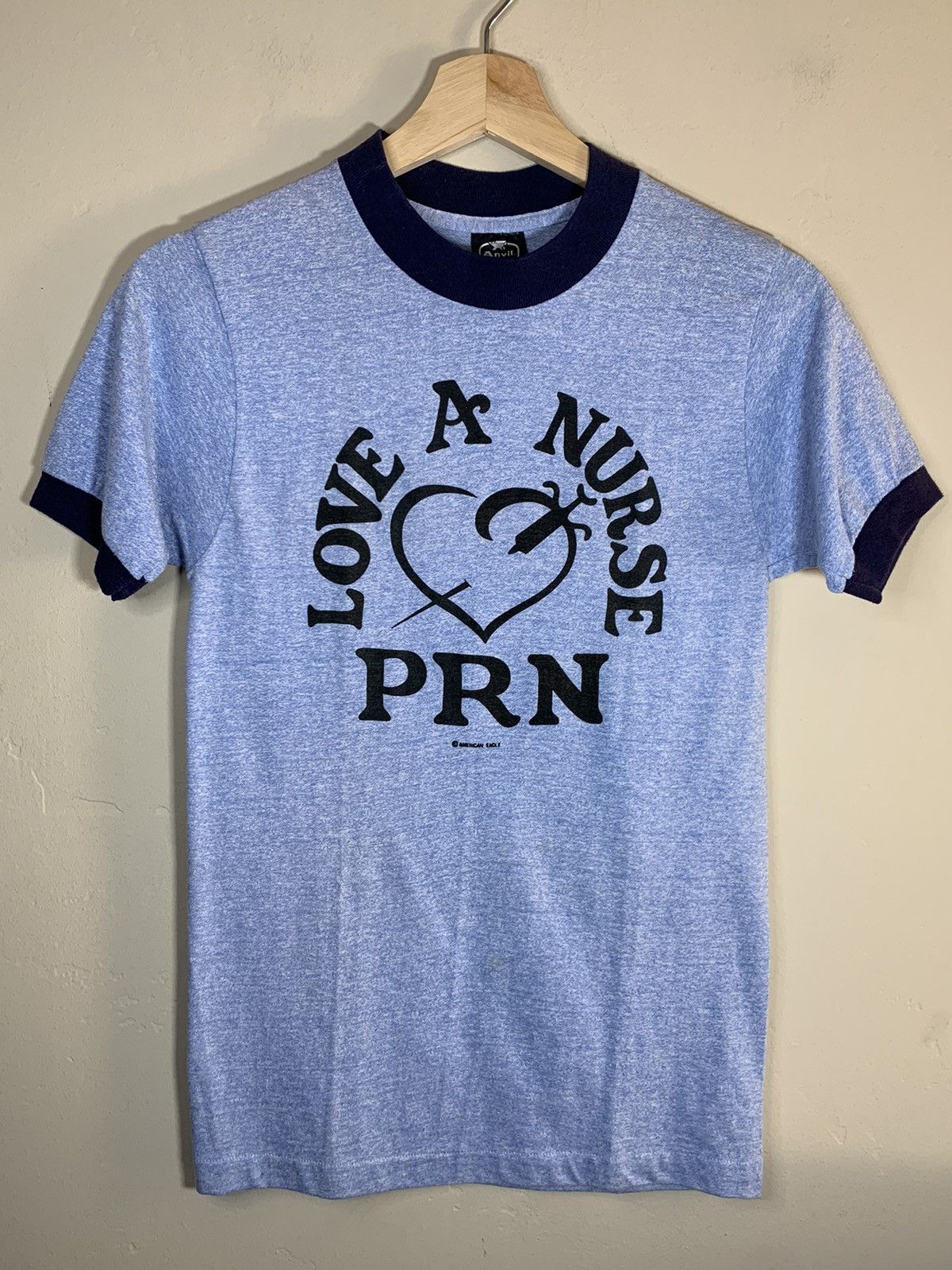 *RARE* Vintage 1970s Love A Nurse Single Stitch Art T-Shirt