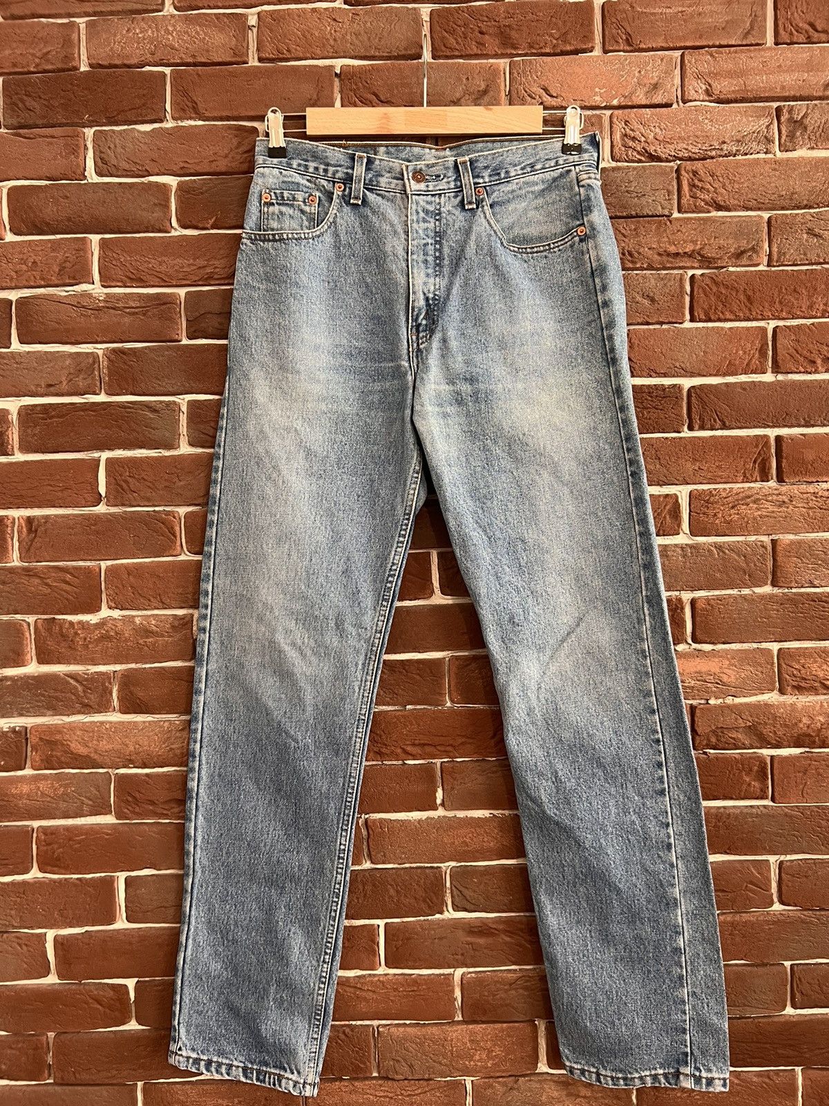 Levi's 1996 Vintage 90s Levis Orange Tab 615 Denim Washed Blue Size US 32 / EU 48 - 2 Thumbnail