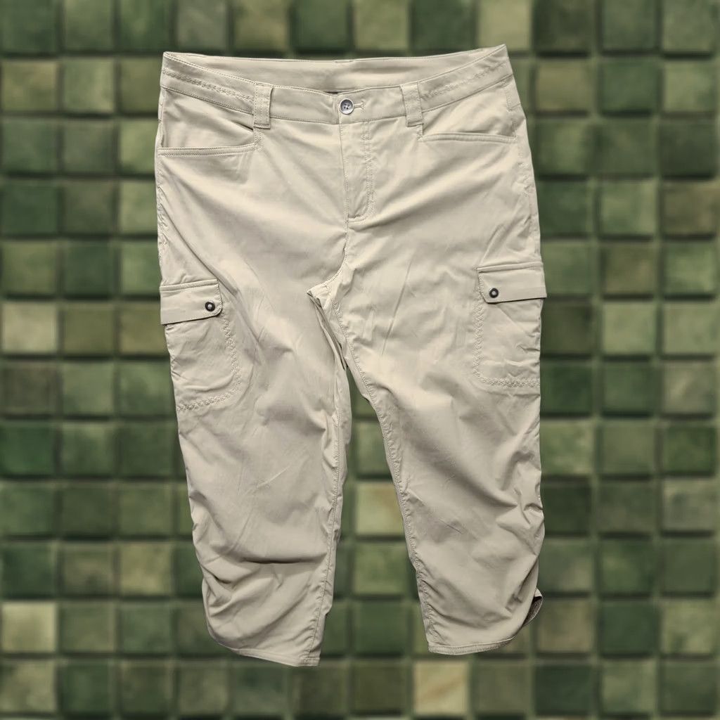 Eddie Bauer Eddie Bauer Capri Pants Womens 2x21 Travex Guide Pro Active Fit Hiking Cargo Pants Capris Beige Size 26" / US 2 / IT 38 - 1 Thumbnail