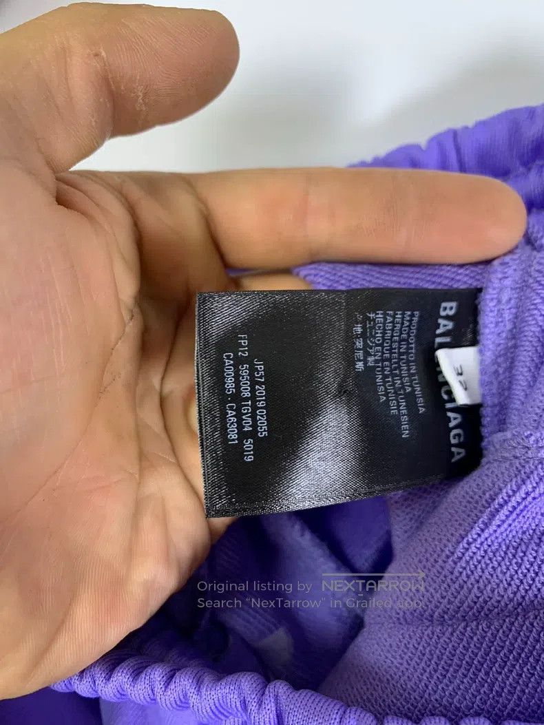 Balenciaga Balenciaga Zipper Logo Purple Sports Pants Size US 32 / EU 48 - 5 Thumbnail