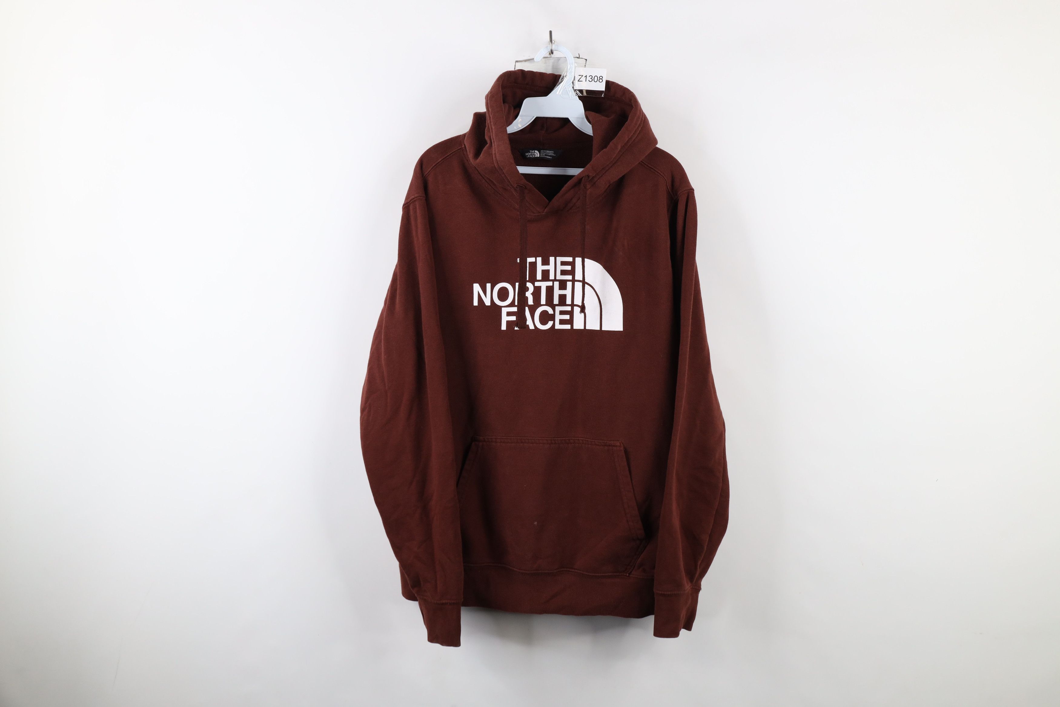 The North Face × Vintage Vintage The North Face Spell Out Big Logo Hoodie Brown Size US M / EU 48-50 / 2 - 1 Thumbnail