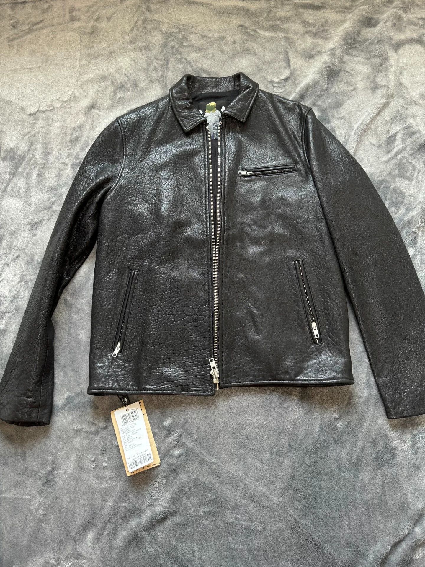 Croquis Black Sheepskin Leather Jacket