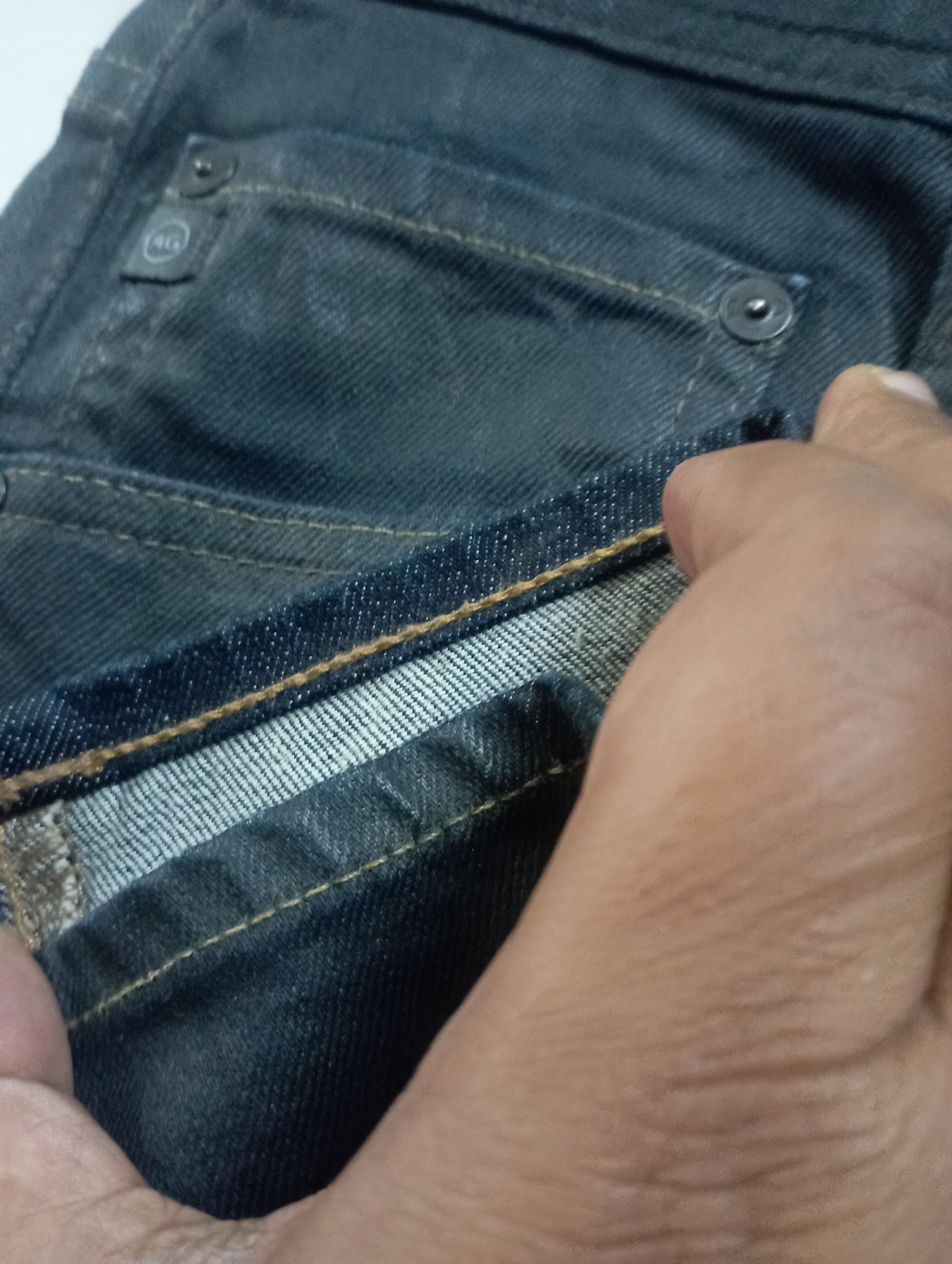 AG Adriano Goldschmied Black Wax Jeans Made In USA Wax Jeans Adriano Goldschmied Size US 34 / EU 50 - 4 Thumbnail