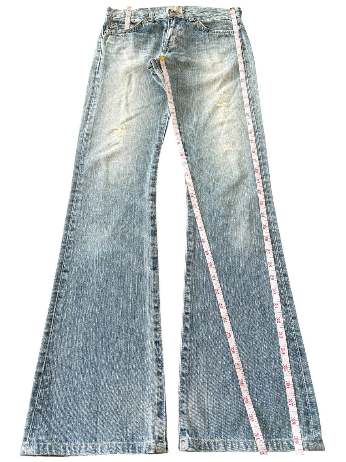 Edwin Vintage Japanese Edwin 503 Light Wash Distress Flare Jeans Size 27" / US 4 / IT 40 - 8 Thumbnail
