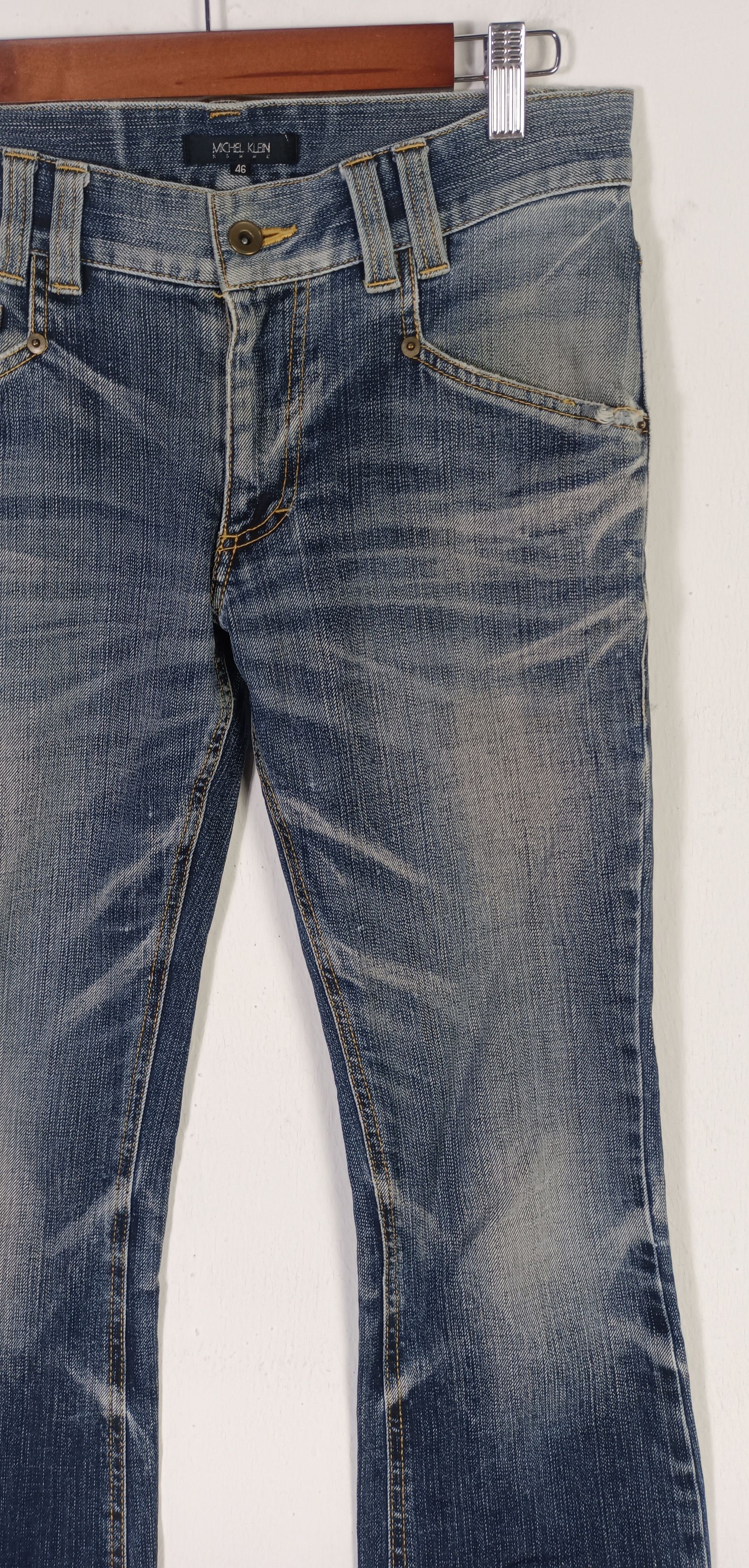If Six Was Nine × Le Grande Bleu (L.G.B.) × Michel Klein MICHEAL KLEIN HOMME FLARE JEANS Size US 31 - 4 Thumbnail