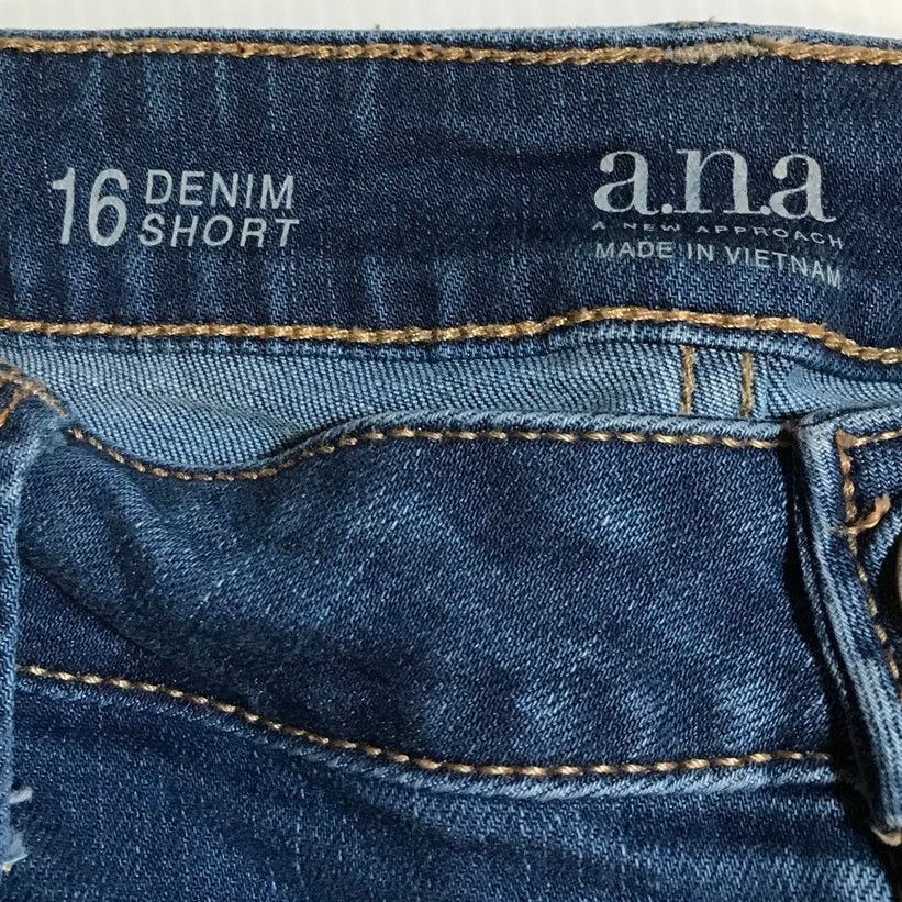 Other A New Approach High-rise Denim Jean Cuffed Hem Shorts 16 Size 38" / US 16 / IT 52 - 3 Thumbnail