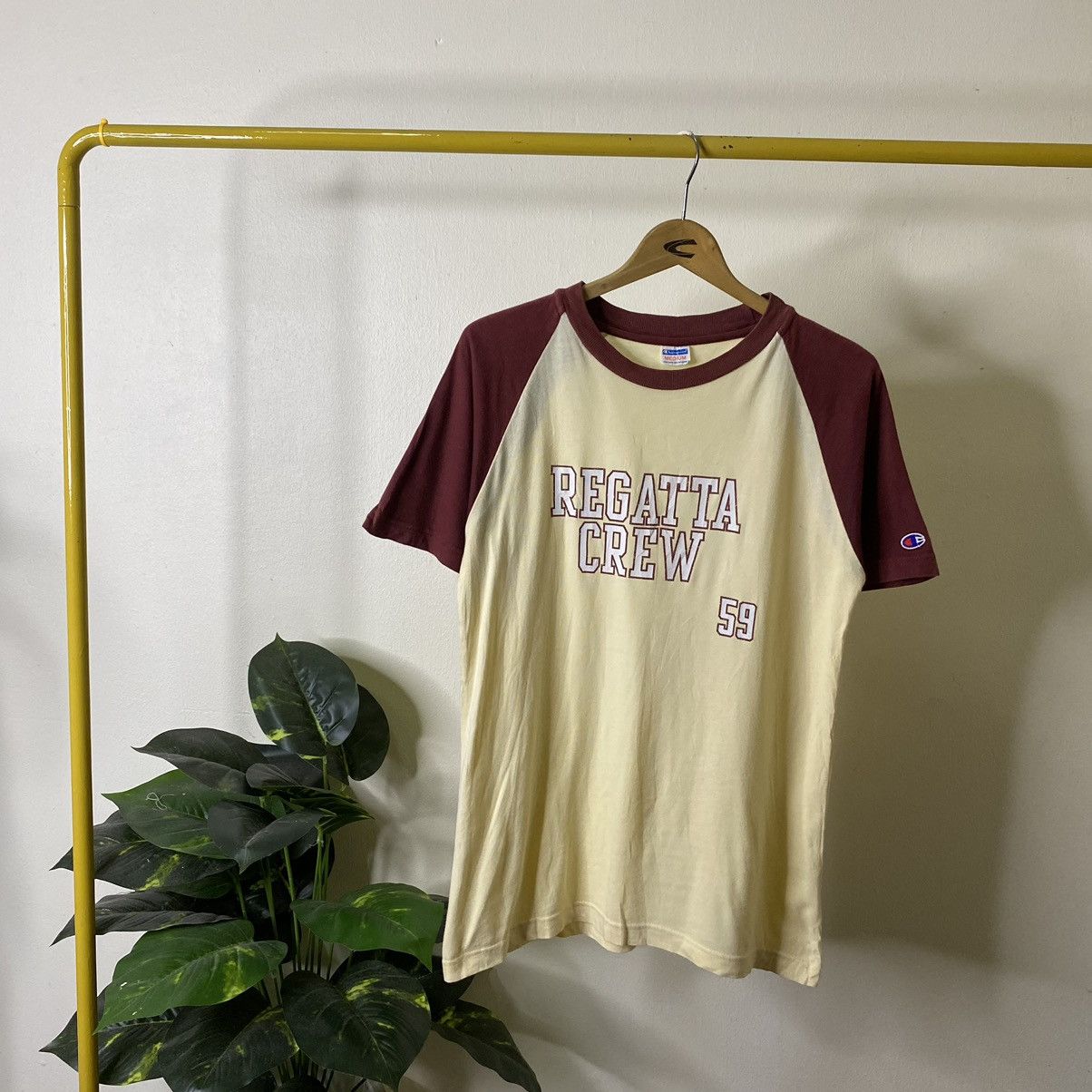 Champion Vintage 1990s Champion x Regatta Crew Raglan Tee Size US M / EU 48-50 / 2 - 1 Thumbnail