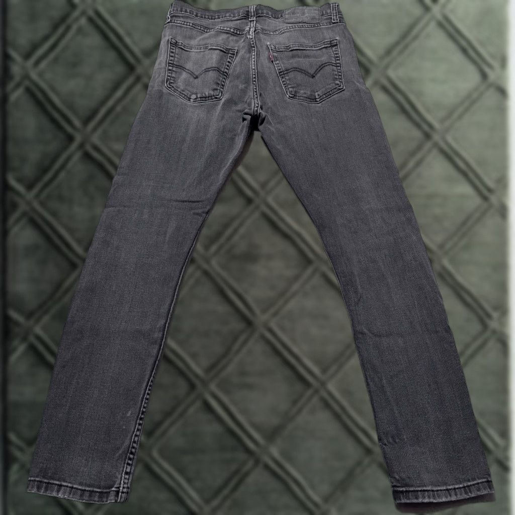 Levi's Levi's Jeans Men Black Skinny Denim Distressed Patches 33x32 - 5-Pocket Design Classic Jeans Size US 33 - 1 Thumbnail