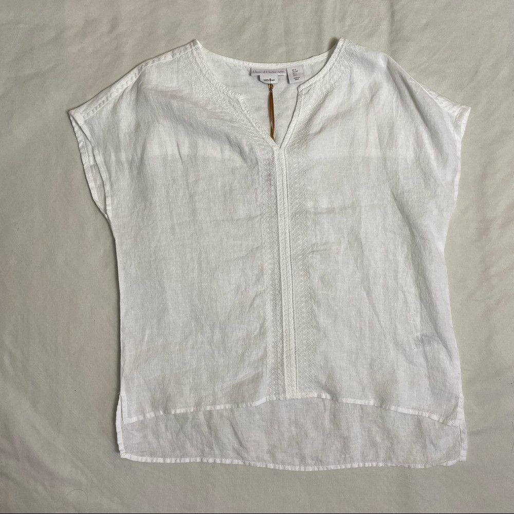 House of Harlow NWT New House of Harlow 1960 White Linen Blouse Size S Size S / US 4 / IT 40 - 6 Thumbnail