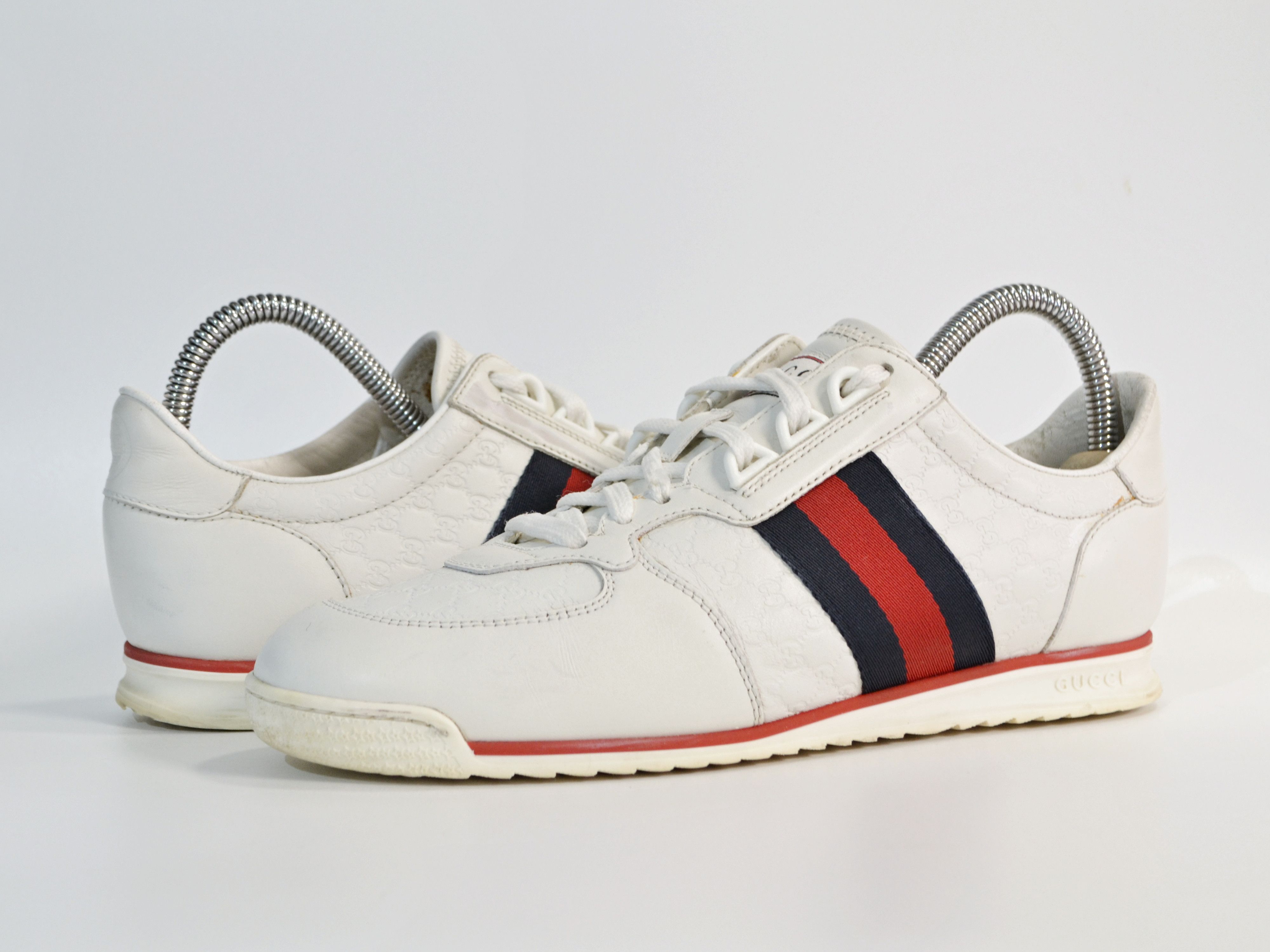 Gucci Gucci Ace SL73 White Monogram Sneakers US8 Size US 8 / IT 38 - 4 Thumbnail