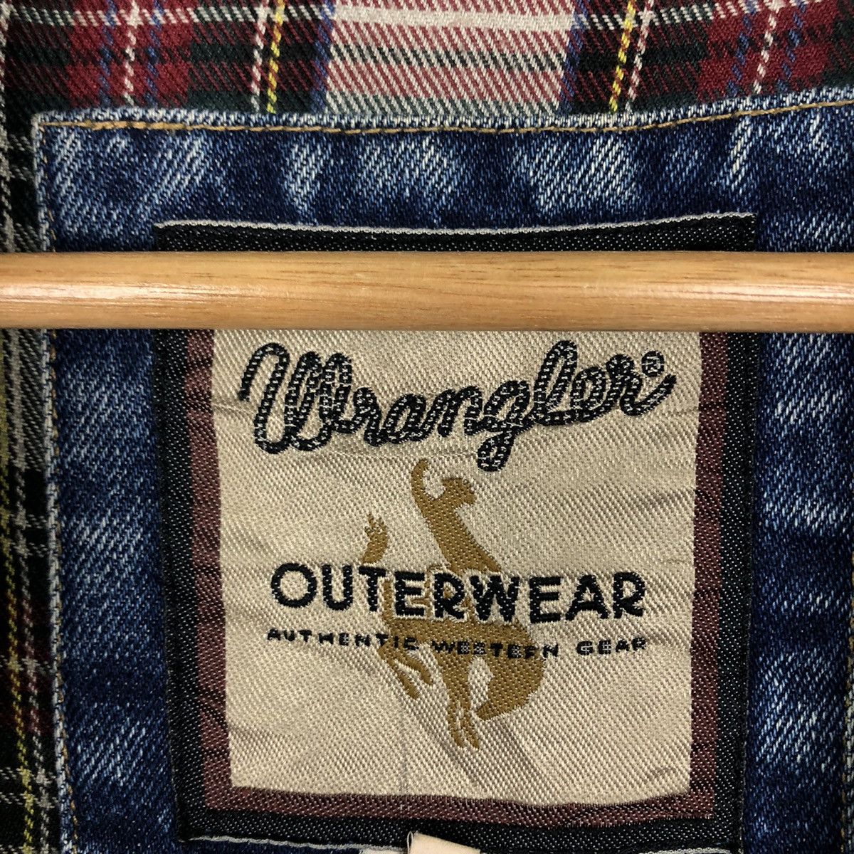 Wrangler 🔥90’s DENIM CHORE JACKET WRANGLER USA TARTAN DESIGN LINING Size US S / EU 44-46 / 1 - 12 Thumbnail