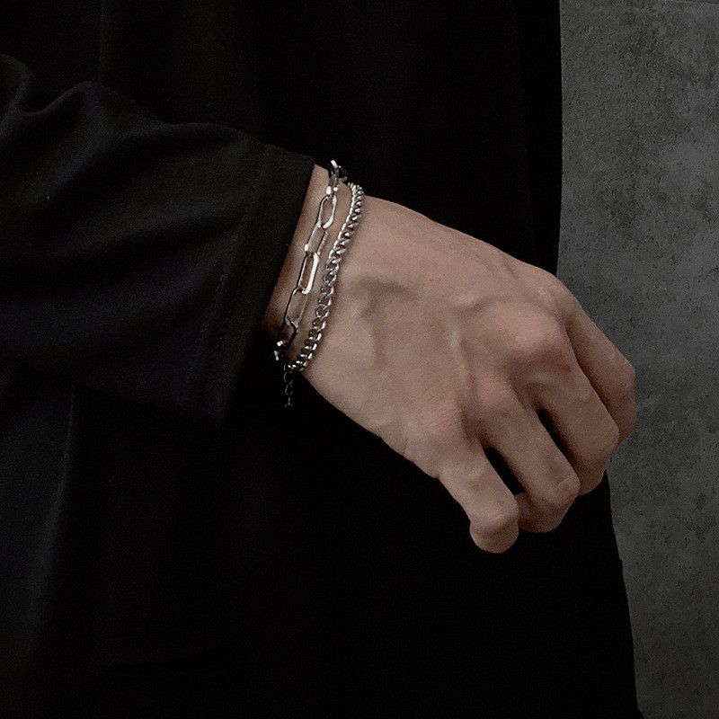 Jewelry Hip-hop Bracelet Y2K Punk Chain Gotch Bracelets Chains Size ONE SIZE - 1 Thumbnail