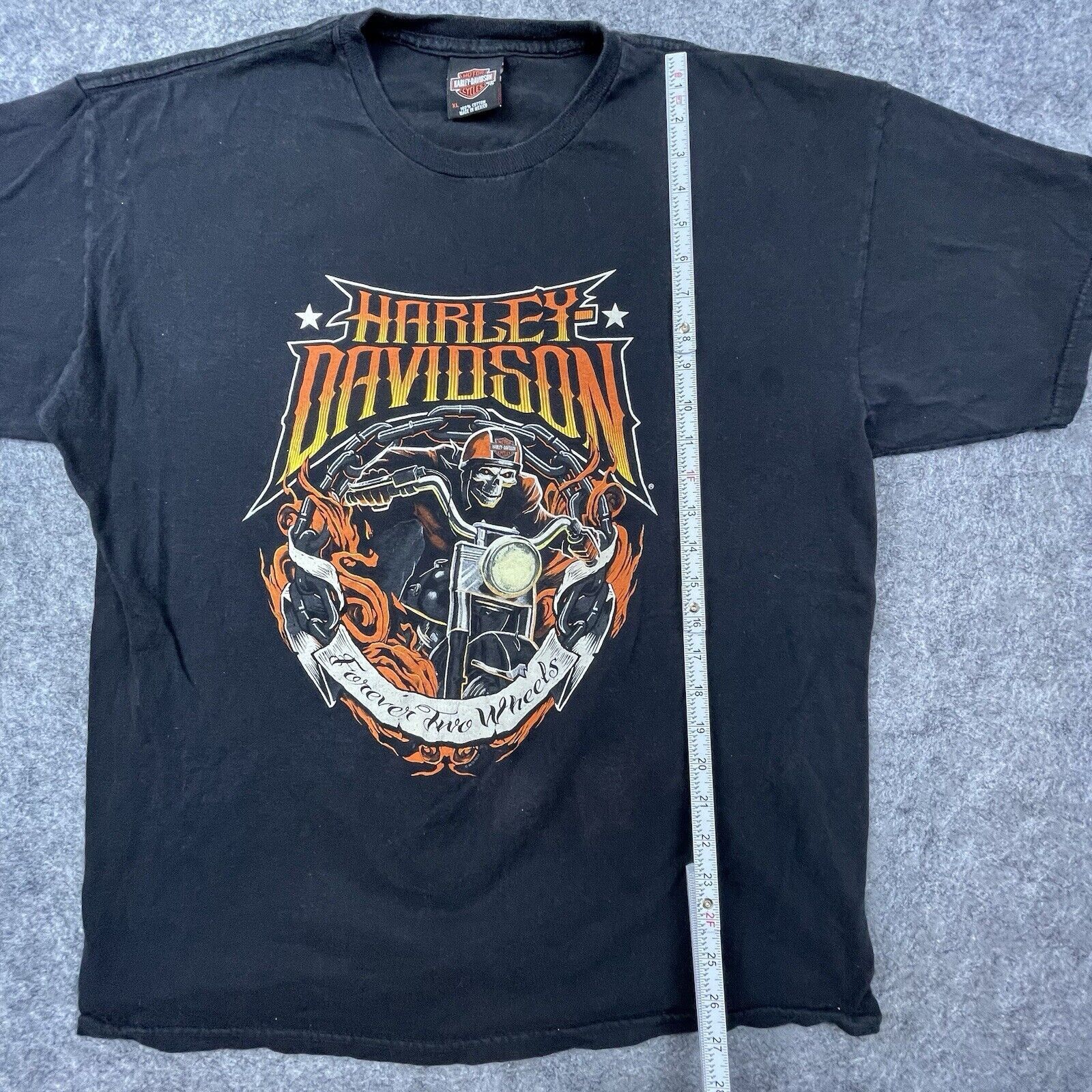 Harley Davidson Harley Davidson Shirt XL Forever Two Wheels Skull Flames Size US XL / EU 56 / 4 - 5 Thumbnail