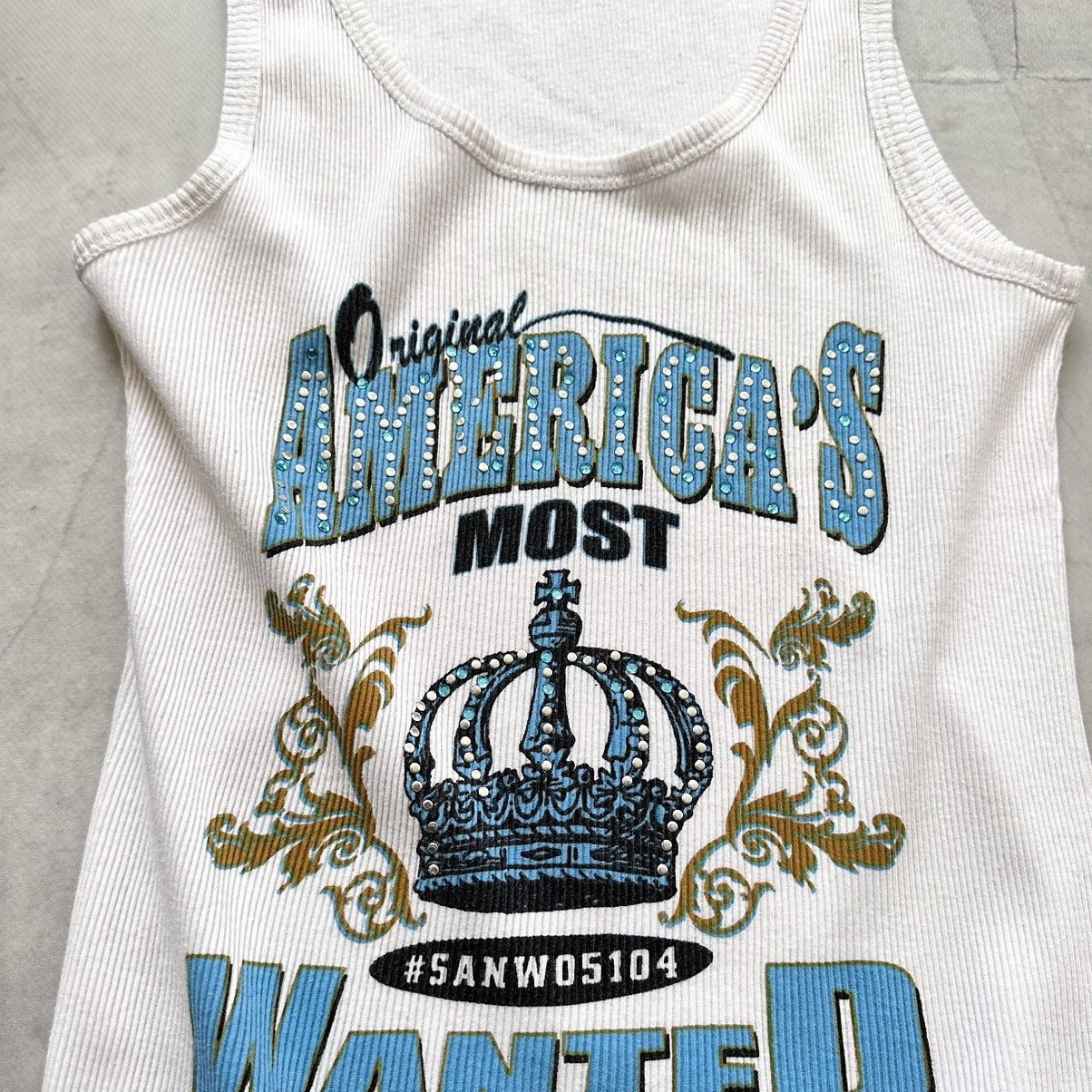 Hysteric Glamour 00s America's Most Wanted Ribbed Tank Top Cop Copine Vibe Size L / US 10 / IT 46 - 3 Thumbnail