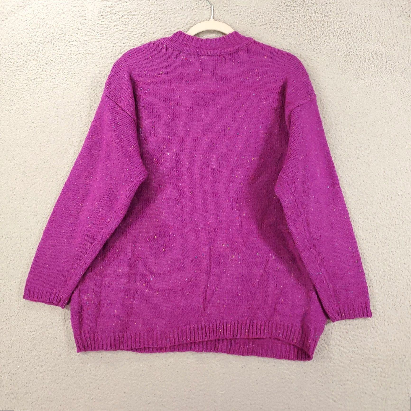 Vintage Laura Peterson Sweater Womens XL Purple Tight-Knit Long Sleeve Casual Pullover 80s 90s Classic Size XL / US 12-14 / IT 48-50 - 7 Thumbnail
