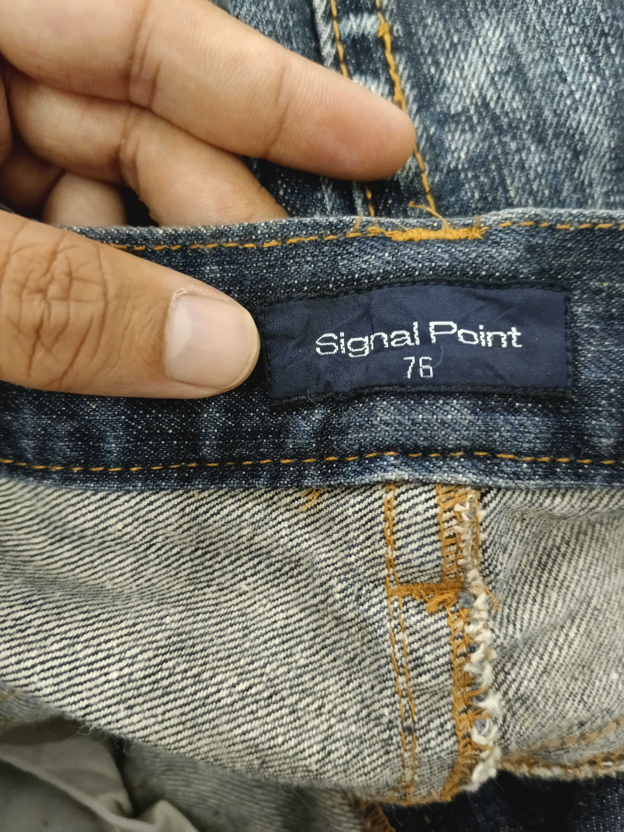 Japanese Brand FLARE SICK TWIST SIGNAL POINT DENIM PANTS Size US 29 - 8 Thumbnail