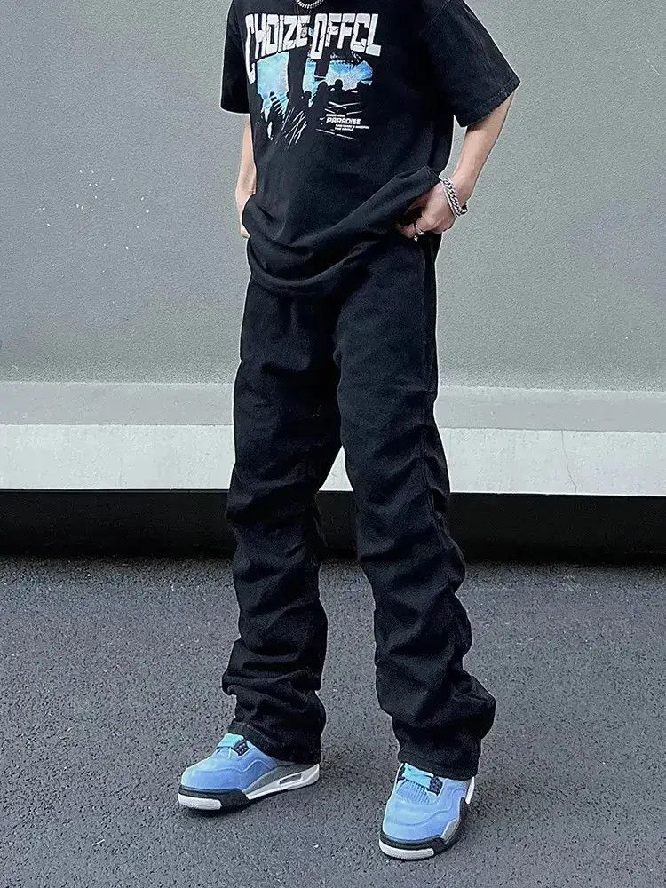 Japanese Brand × Jean Loose flared distressed zipper split jeans Size US 30 / EU 46 - 2 Thumbnail