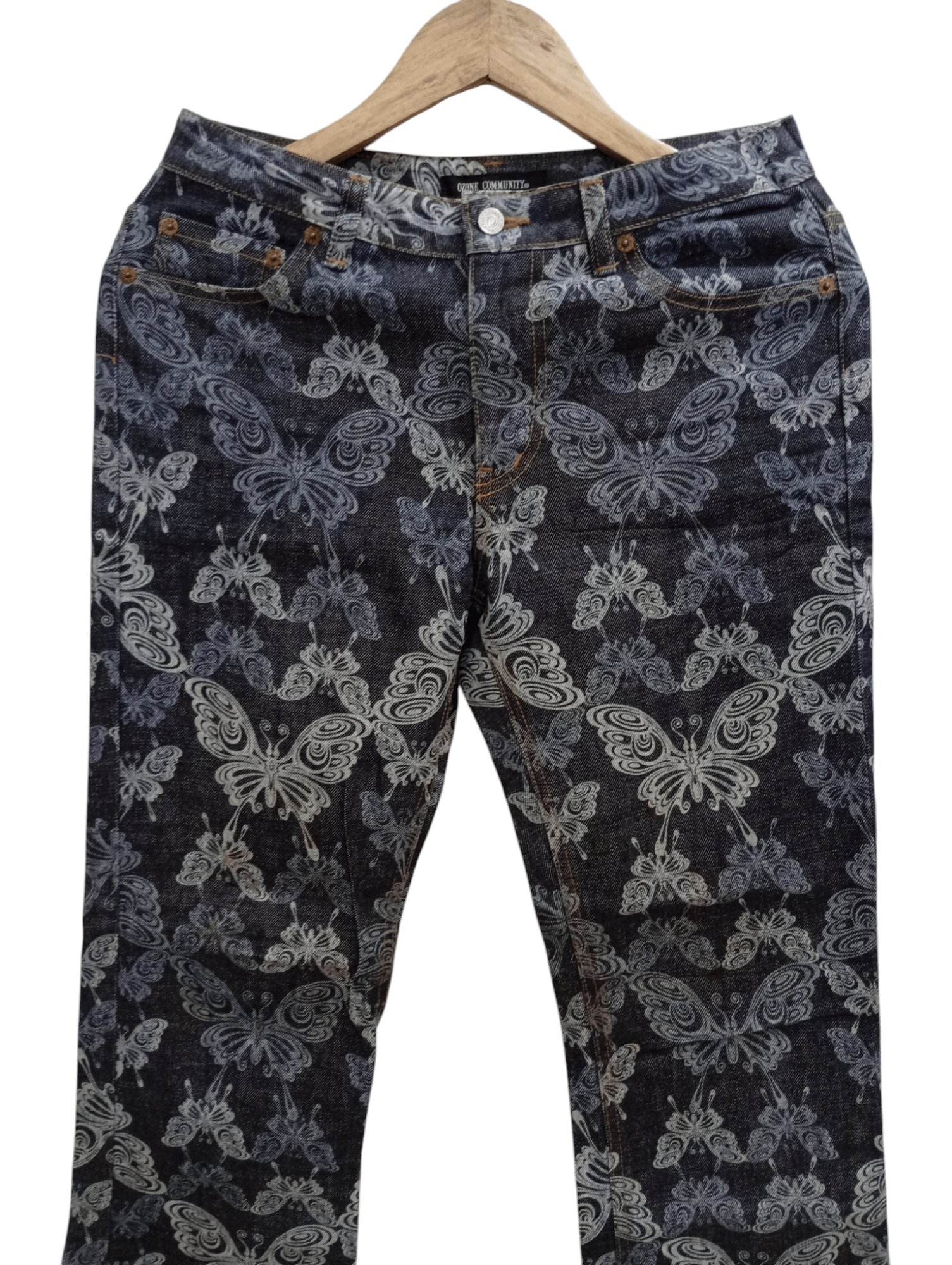 Japanese Brand × Vintage 🔥🔥Ozone Community Full Print Butterfly Motif Pants Jeans Size US 28 / EU 44 - 4 Thumbnail
