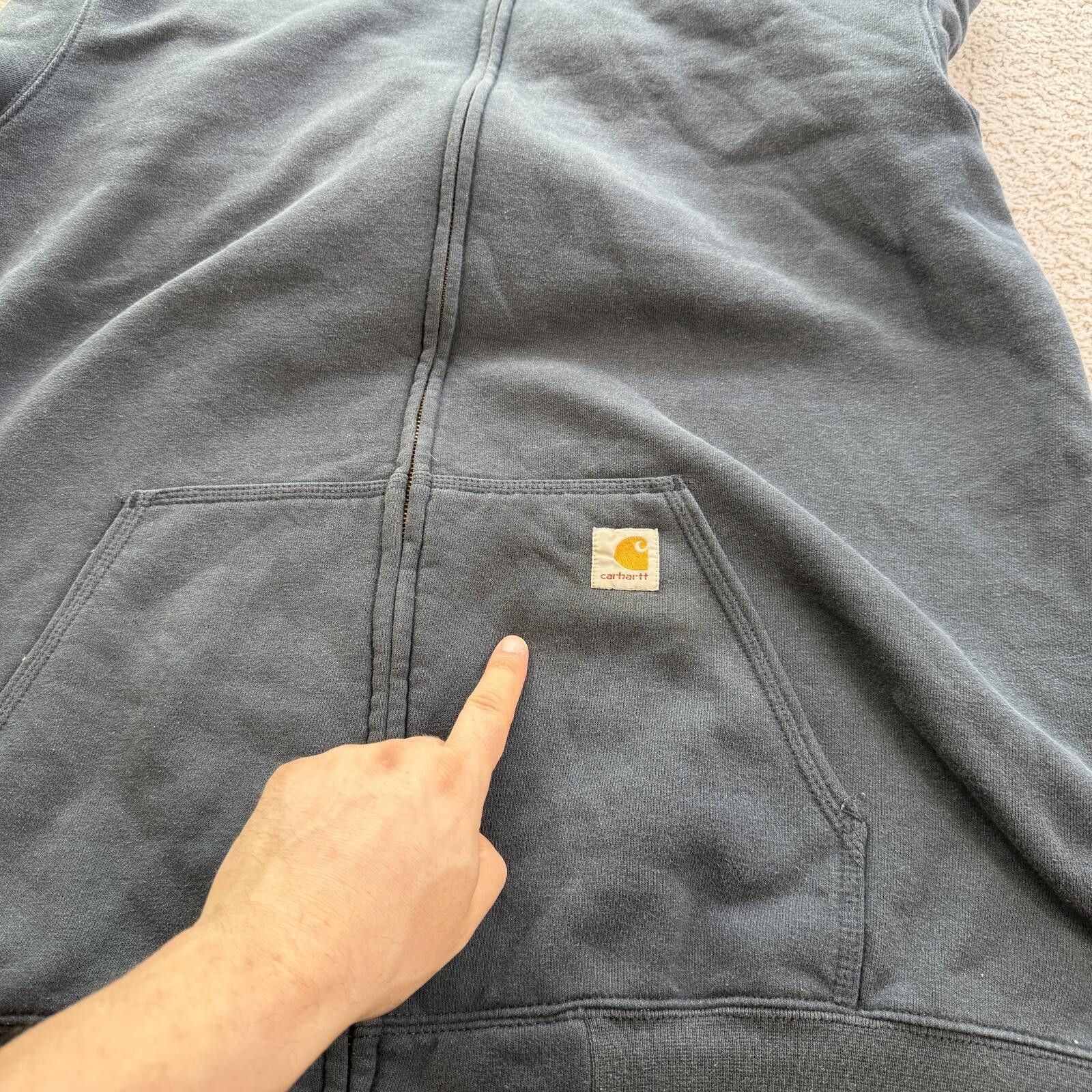 Carhartt Carhartt Rain Defender Zip Up Hoodie XL Original Fit Navy XL Size US XL / EU 56 / 4 - 8 Thumbnail