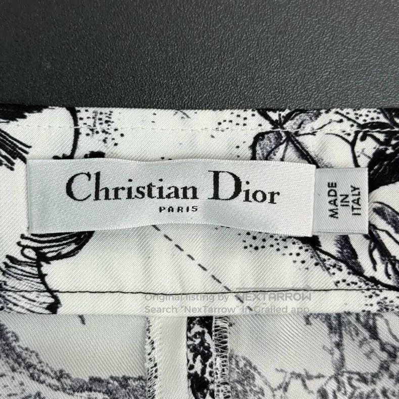 Dior Dior Black and white jungle animal mulberry silk trousers Size 24" / US 00 / IT 34 - 5 Thumbnail