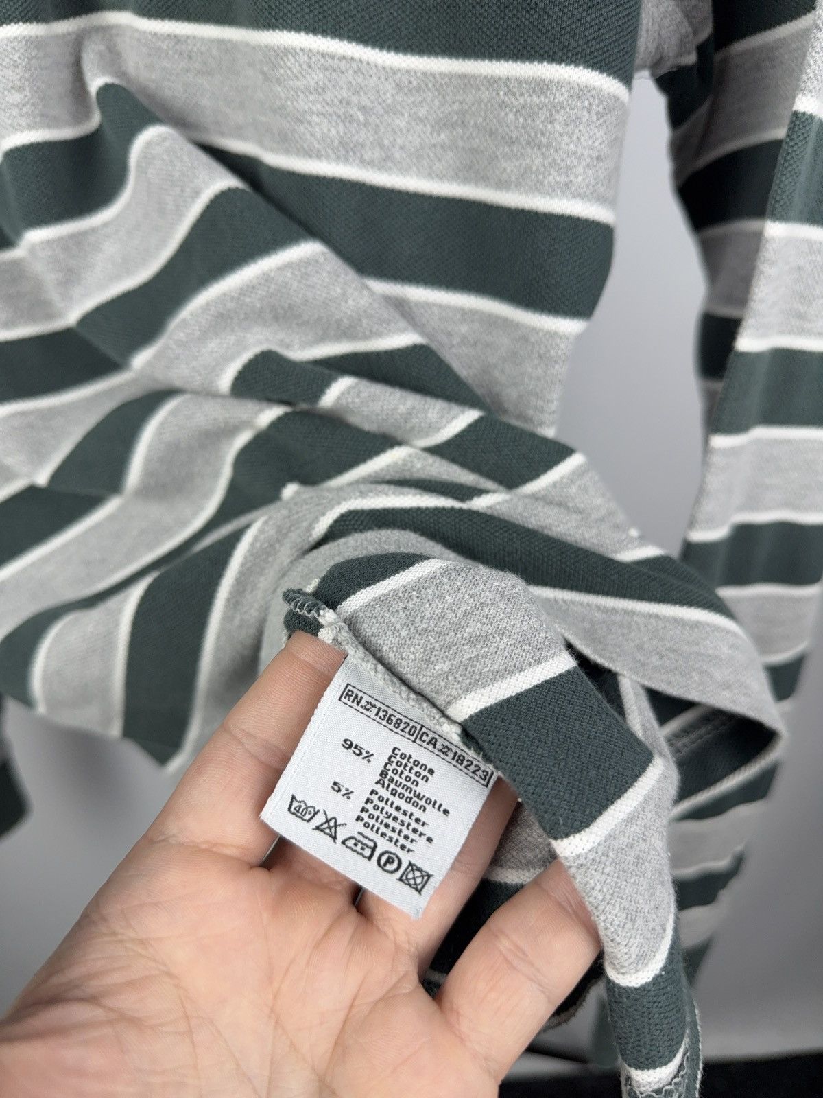 Kappa × Vintage Vintage Kappa La Polo Striped Long Sleeve Rugby Shirt Green Size US M / EU 48-50 / 2 - 5 Thumbnail