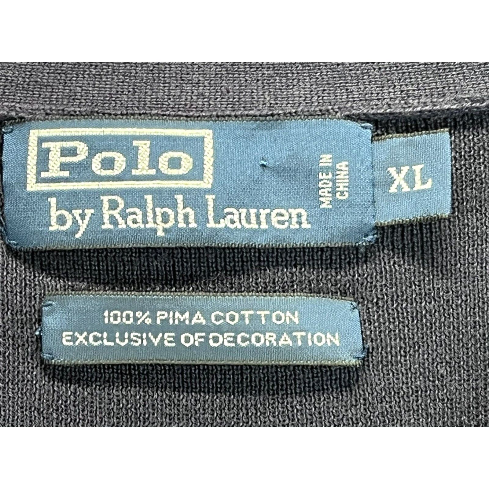Polo Ralph Lauren VINTAGE Polo Ralph Lauren Cardigan Sweater Shirt Men XL Navy 100% Cotton Pima GUC Size US XL / EU 56 / 4 - 5 Thumbnail