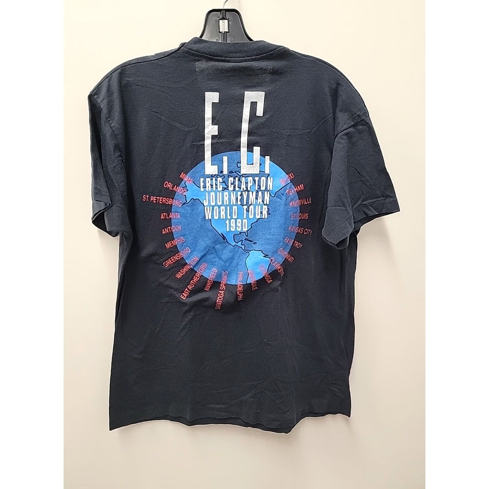 Vintage Vintage Eric Clapton Journeyman Tour Shirt Mens XL Black Single Stitch T-Shirt Logo 1990s Climbs Size US XL / EU 56 / 4 - 5 Thumbnail